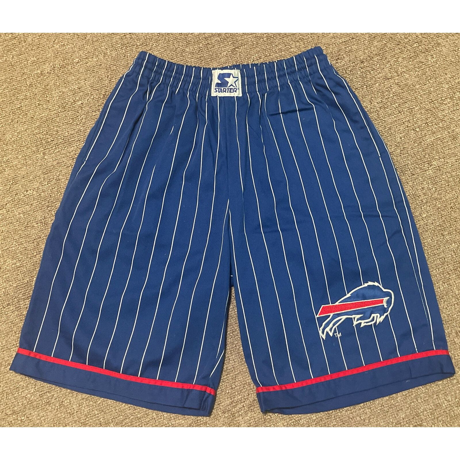 Starter Vintage 90s Mens Small Starter Buffalo Bills NFL Striped Emb Size US 30 / EU 46 - 1 Thumbnail