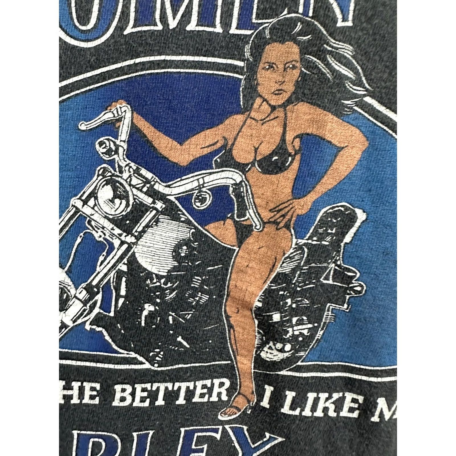 Harley Davidson VINTAGE Harley-Davidson T-Shirt L Adult Black 80s Motorcycle Mens Size US L / EU 52-54 / 3 - 6 Thumbnail