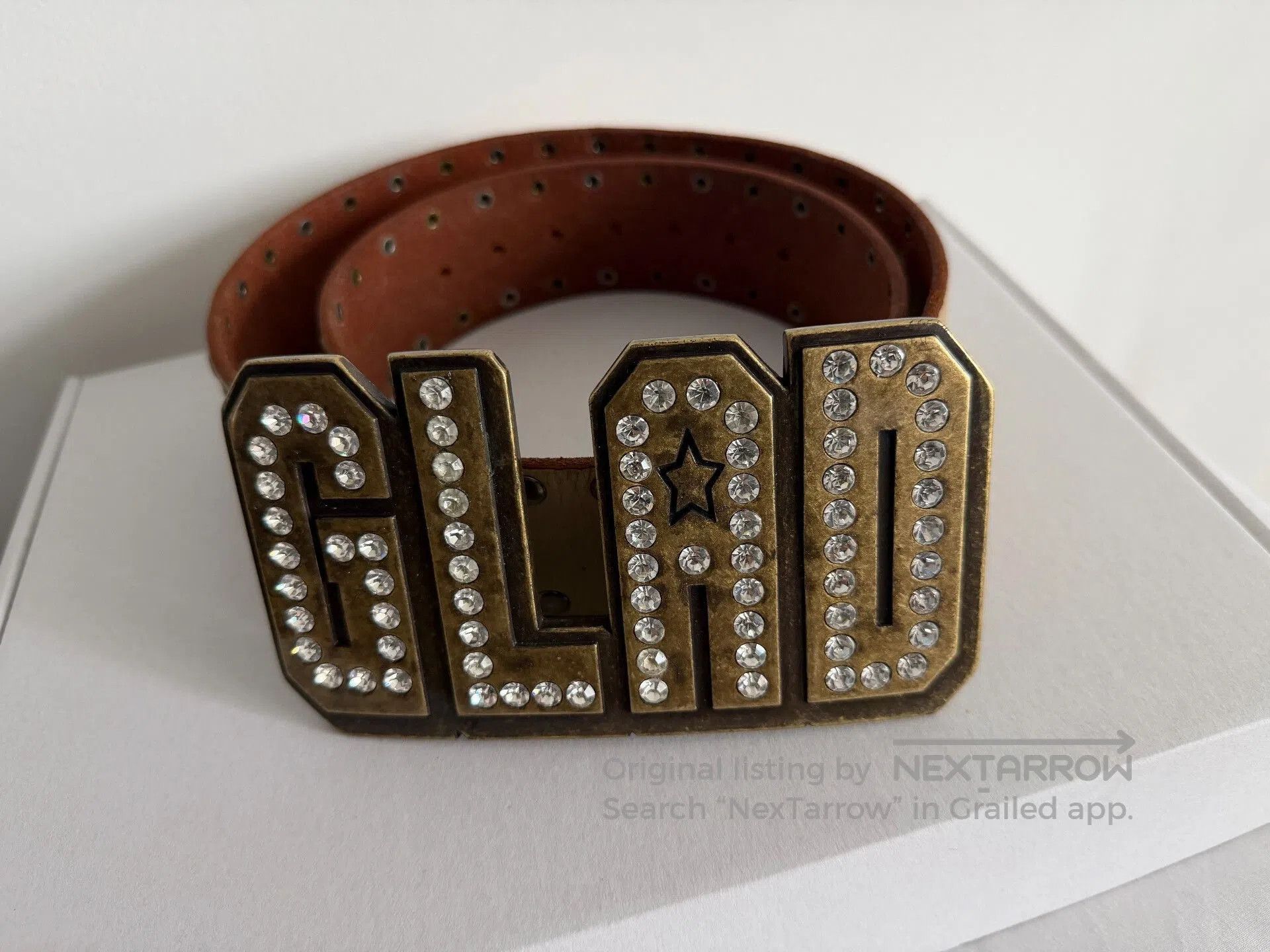 Japanese Brand GLAD NEWS Rhinestone Belt for Women. Size ONE SIZE - 2 Thumbnail
