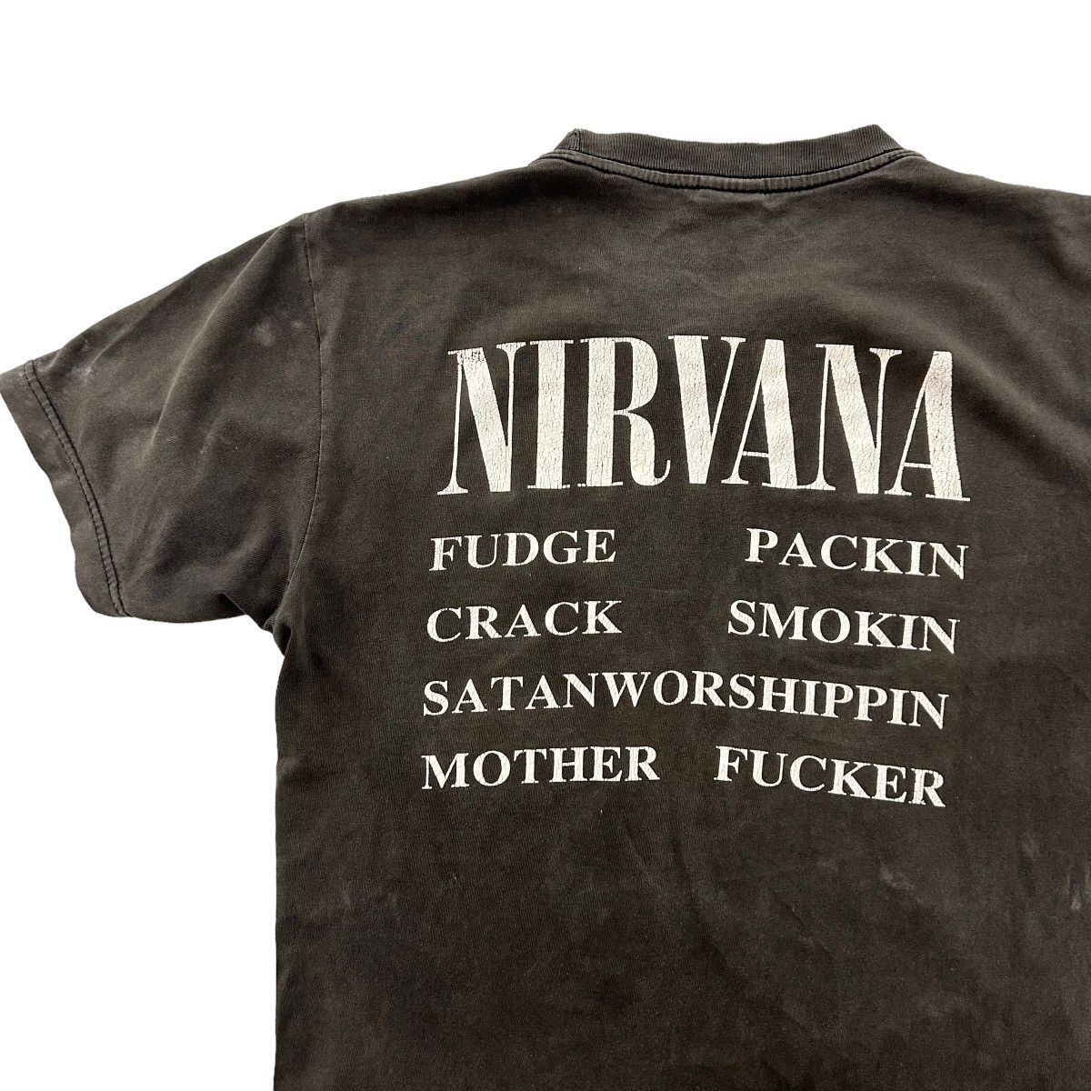 If Six Was Nine × Vintage Distressed Sunfaded Nirvana Vestibule Tee Size US M / EU 48-50 / 2 - 8 Thumbnail