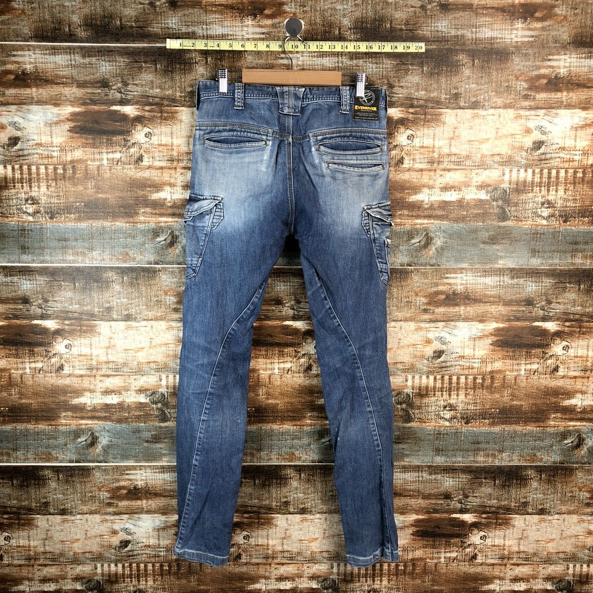 Japanese Brand Even River Blue Distressed Denim Multipocket Pants #A2170 Size US 29 - 16 Thumbnail