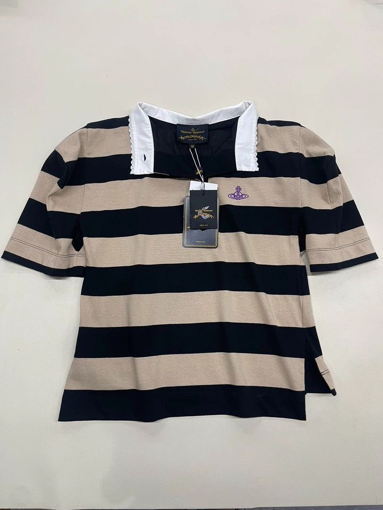 Vivienne Westwood Vivienne Westwood Short summer embroidered striped Polo sh Size XS / US 0-2 / IT 36-38 - 1 Thumbnail