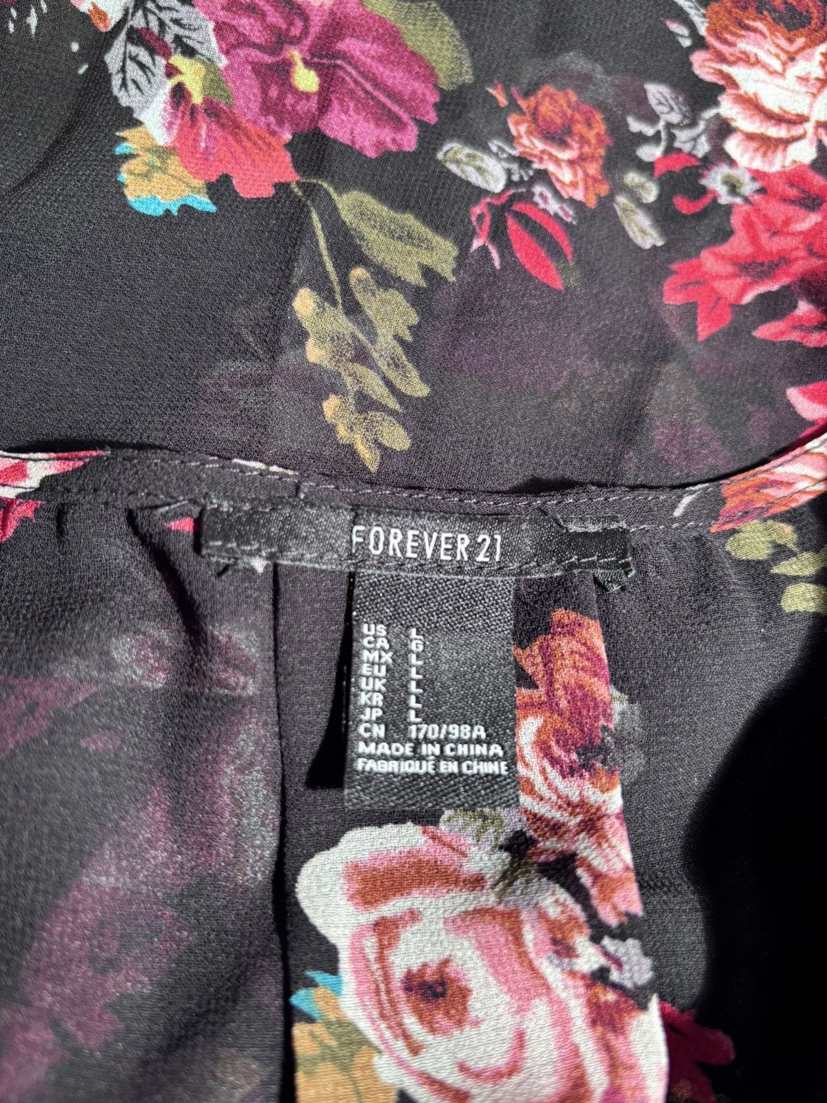 Forever 21 Forever 21 Belle Sleeve Floral Crop Blouse Size L / US 10 / IT 46 - 7 Thumbnail