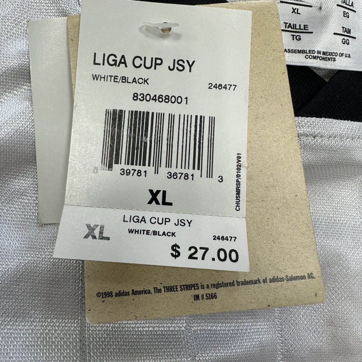 Adidas New Vintage 1998 Adidas Liga Cup Soccer Jersey #32 White XL Size US XL / EU 56 / 4 - 7 Thumbnail
