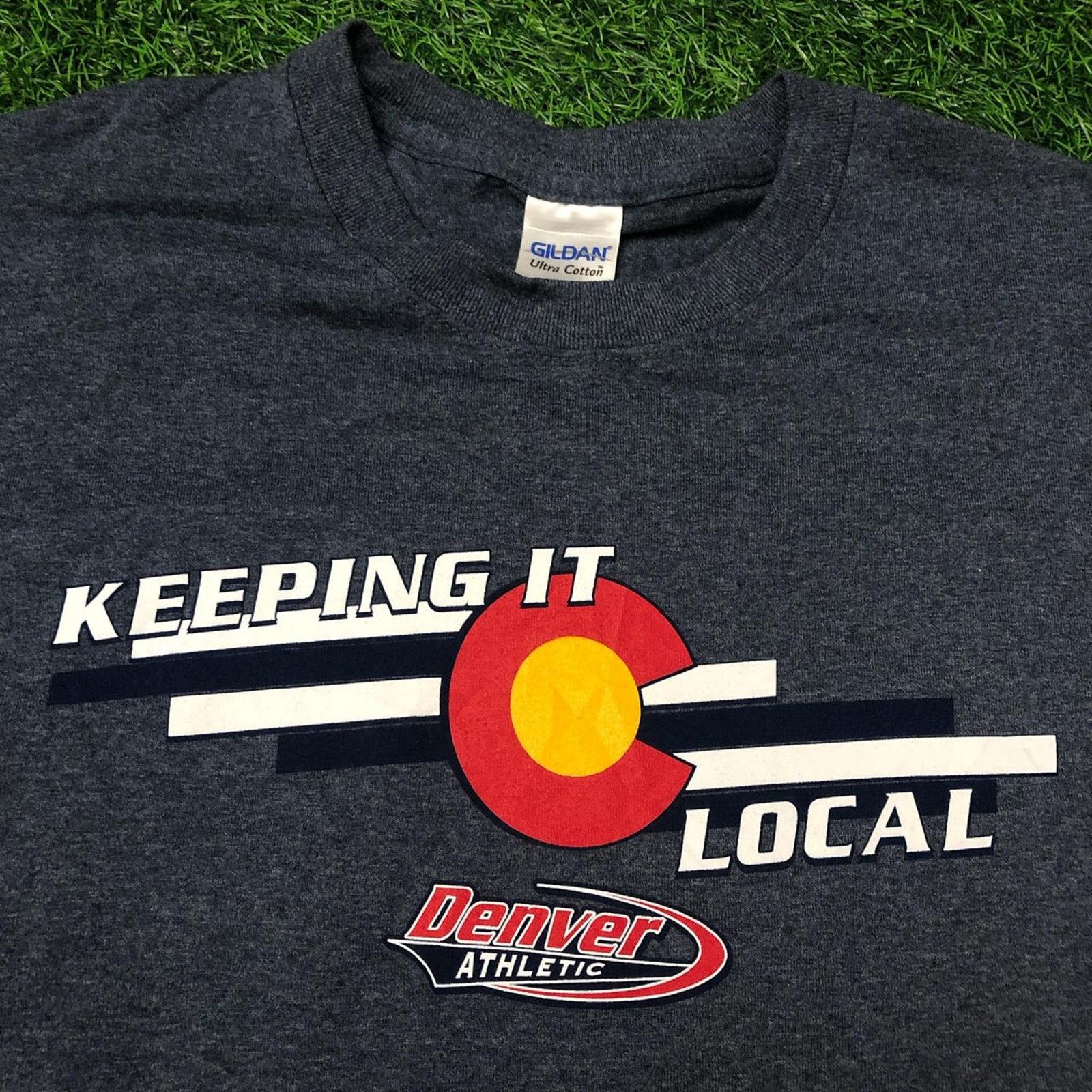 Gildan Men’s Blue Denver Athletic ‘Keeping It Local’ Graphic Tee Size US XL / EU 56 / 4 - 4 Thumbnail