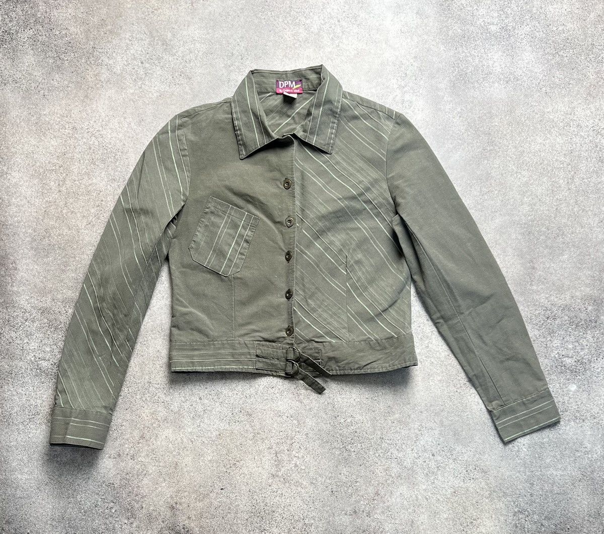 20471120 × Japanese Brand Vintage khaki belted blouse Size S / US 4 / IT 40 - 1 Thumbnail