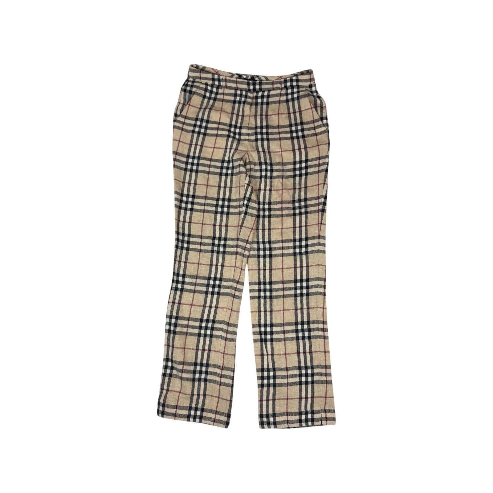 Burberry × Vintage Burberry London Beige Nova check Dress Pant 4 Size 27" / US 4 / IT 40 - 1 Thumbnail