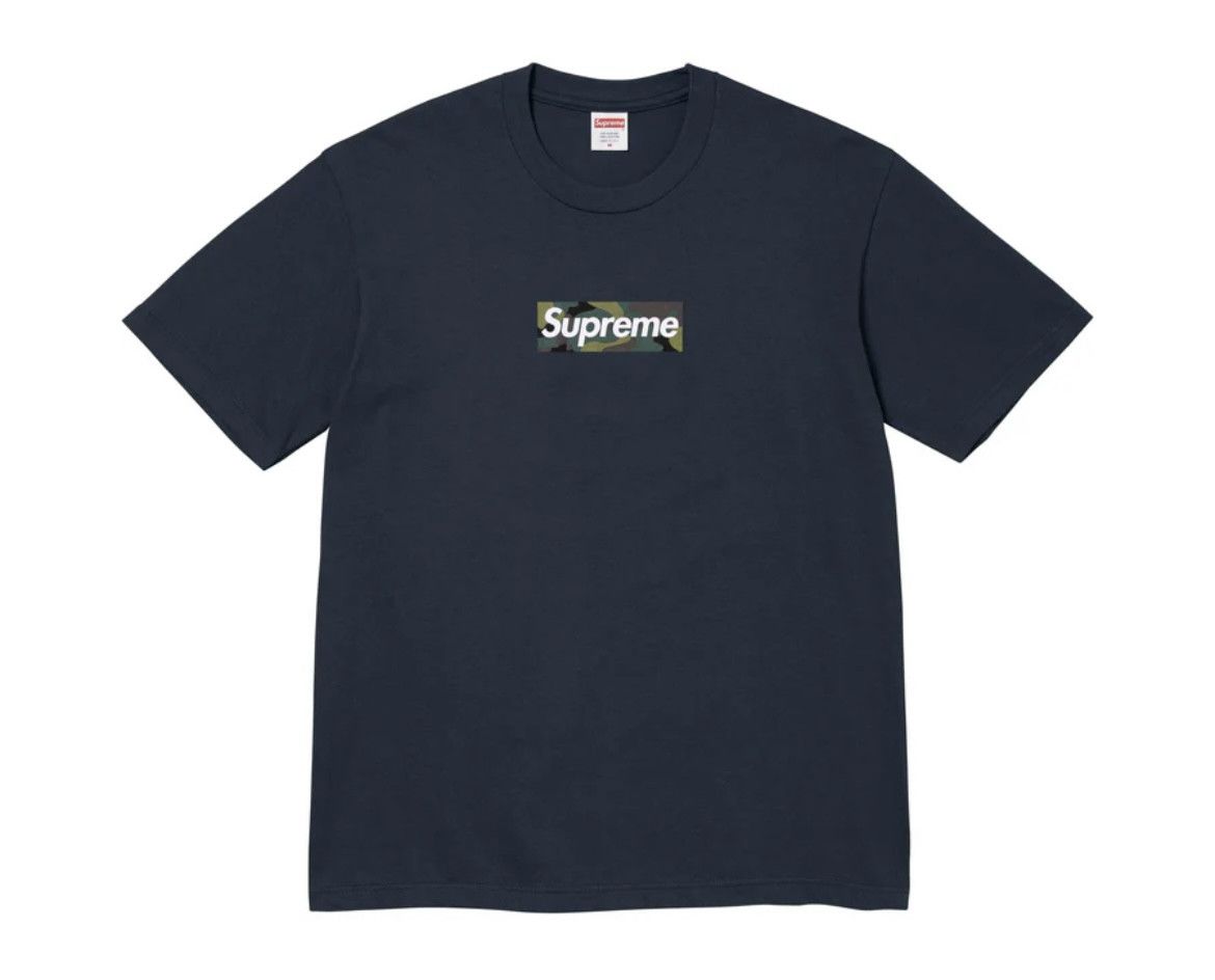 Supreme Supreme Box Logo Tee Navy S | Grailed