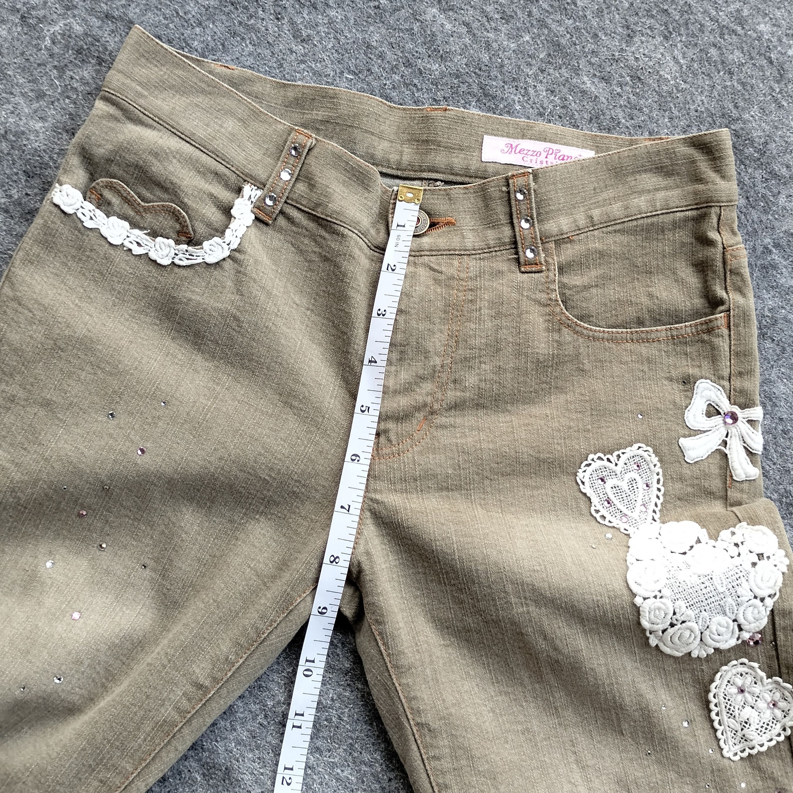 Hysteric Glamour 00s Mezzo Piano brocade rhinestone flarw jeans Size 27" / US 4 / IT 40 - 16 Thumbnail