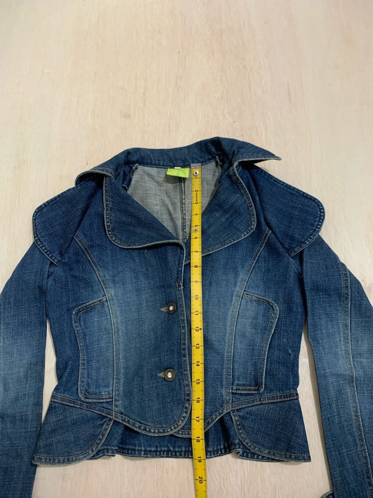 14th Addiction × 20471120 × Japanese Brand Mango Goa Style Womens Denim Jacket Size S / US 4 / IT 40 - 11 Thumbnail
