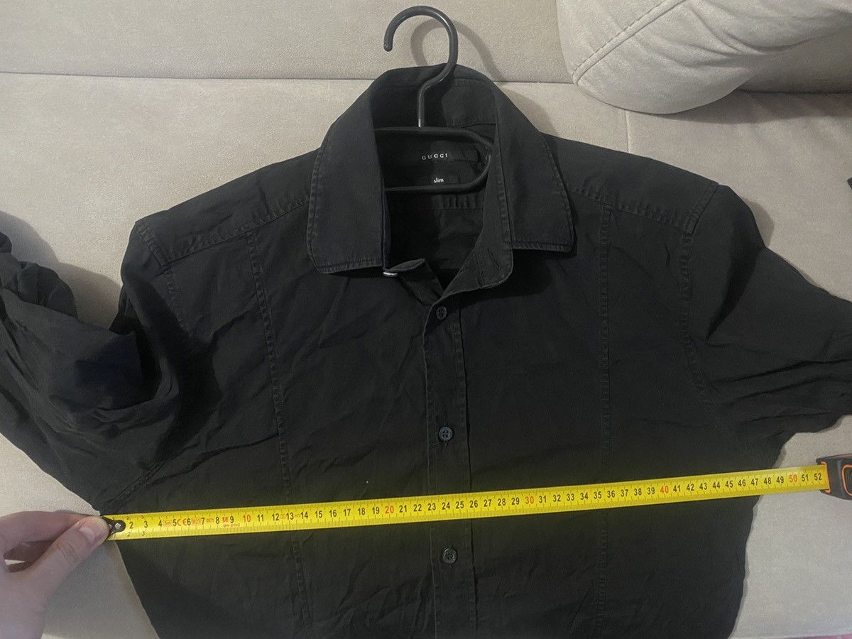 Gucci Vintage Luxury gucci Washed Black shirt button up Size US S / EU 44-46 / 1 - 7 Thumbnail