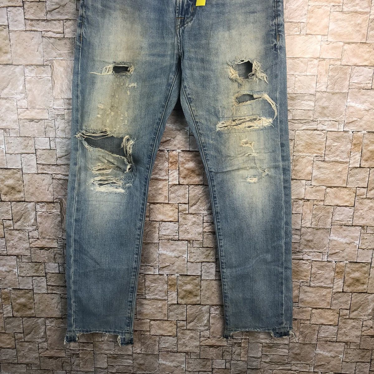 Japanese Brand American Eagle Outfitters Blue Distressed Denim Pants #A57 Size US 29 - 3 Thumbnail