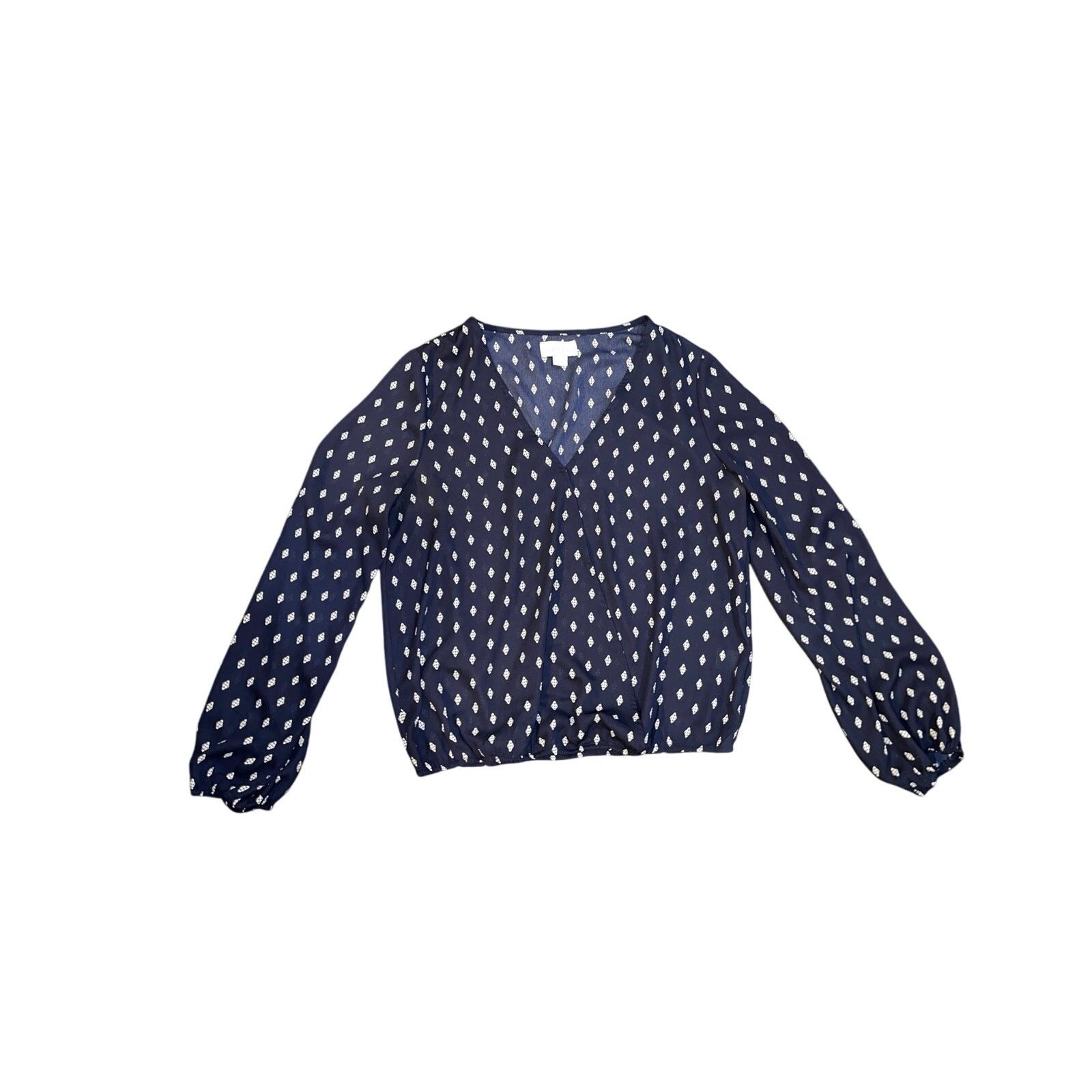 Other Vixbe Faux Wrap Blouse Top SZ M Elastic Waist Preppy Career Size M / US 6-8 / IT 42-44 - 1 Thumbnail