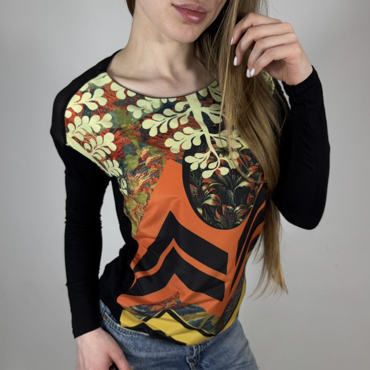 Desigual Vintage Y2K Desigual X Christian Lacroix Abstract Longsleeve Size S / US 4 / IT 40 - 2 Thumbnail