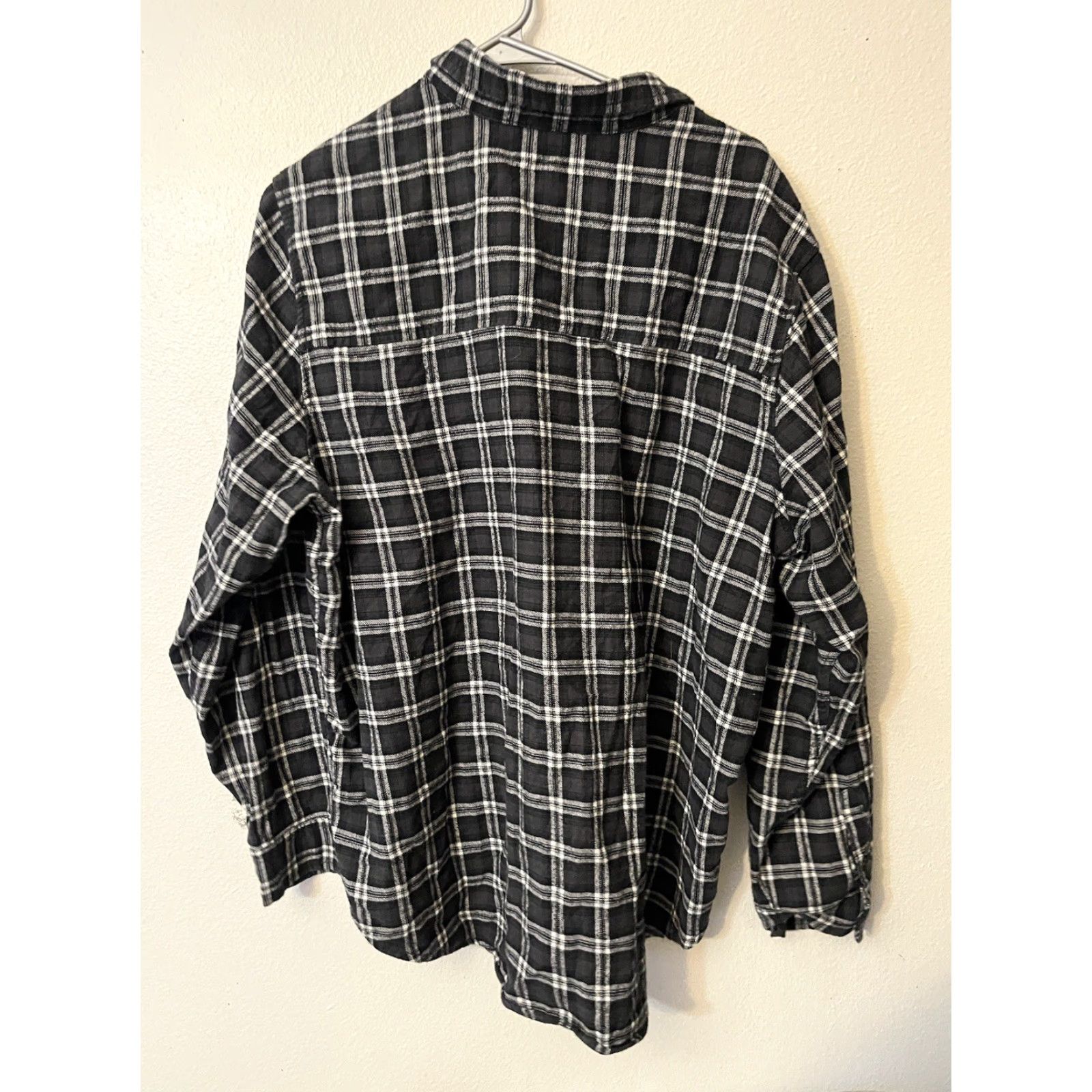 Vintage VINTAGE Universal Thread Womens Plaid Flannel Button Shirt Relaxed Fit Black White XXL Size XXL / US 16-18 / IT 52-54 - 3 Thumbnail