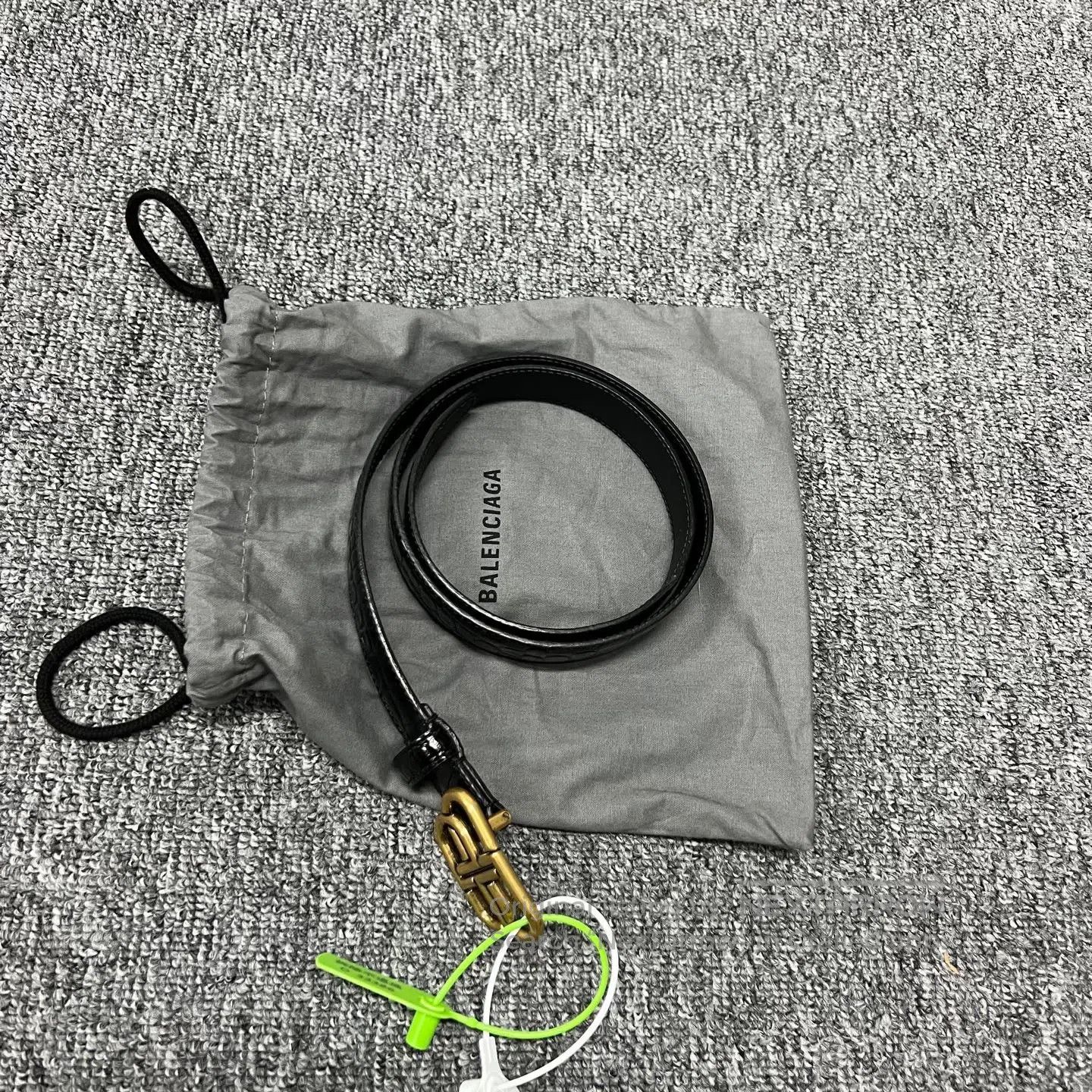 Other Balenciaga Double B Gold Button, Crocodile Pattern Belt| Size ONE SIZE - 2 Thumbnail