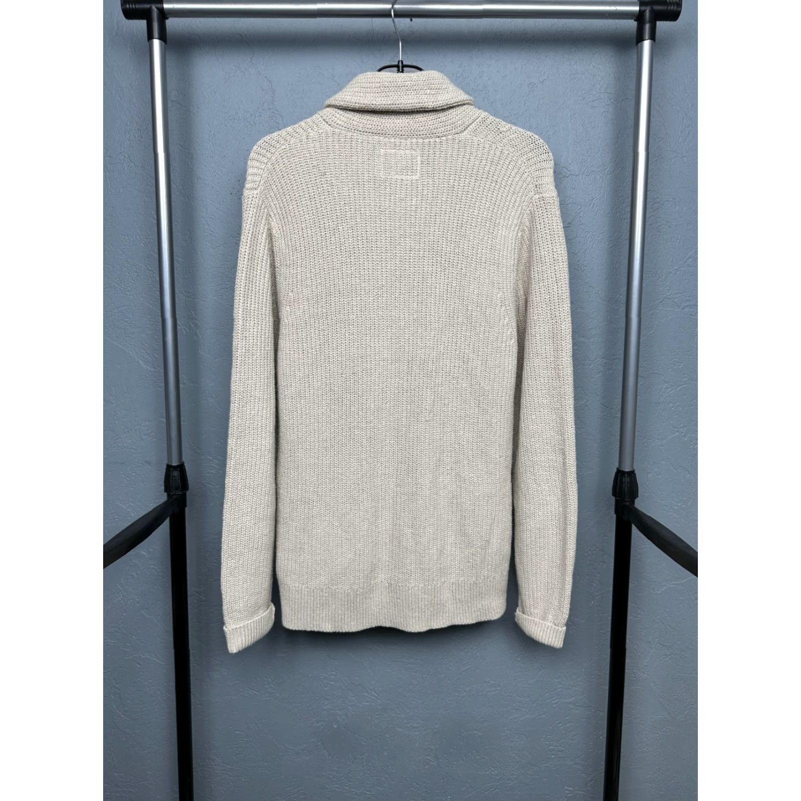 Folk Folk Mens Knit Cardigan Sweater M Beige Cotton Knit Button V-Neck Cardigan Mens This place is empty; please provide a valid title. Size US M / EU 48-50 / 2 - 6 Thumbnail