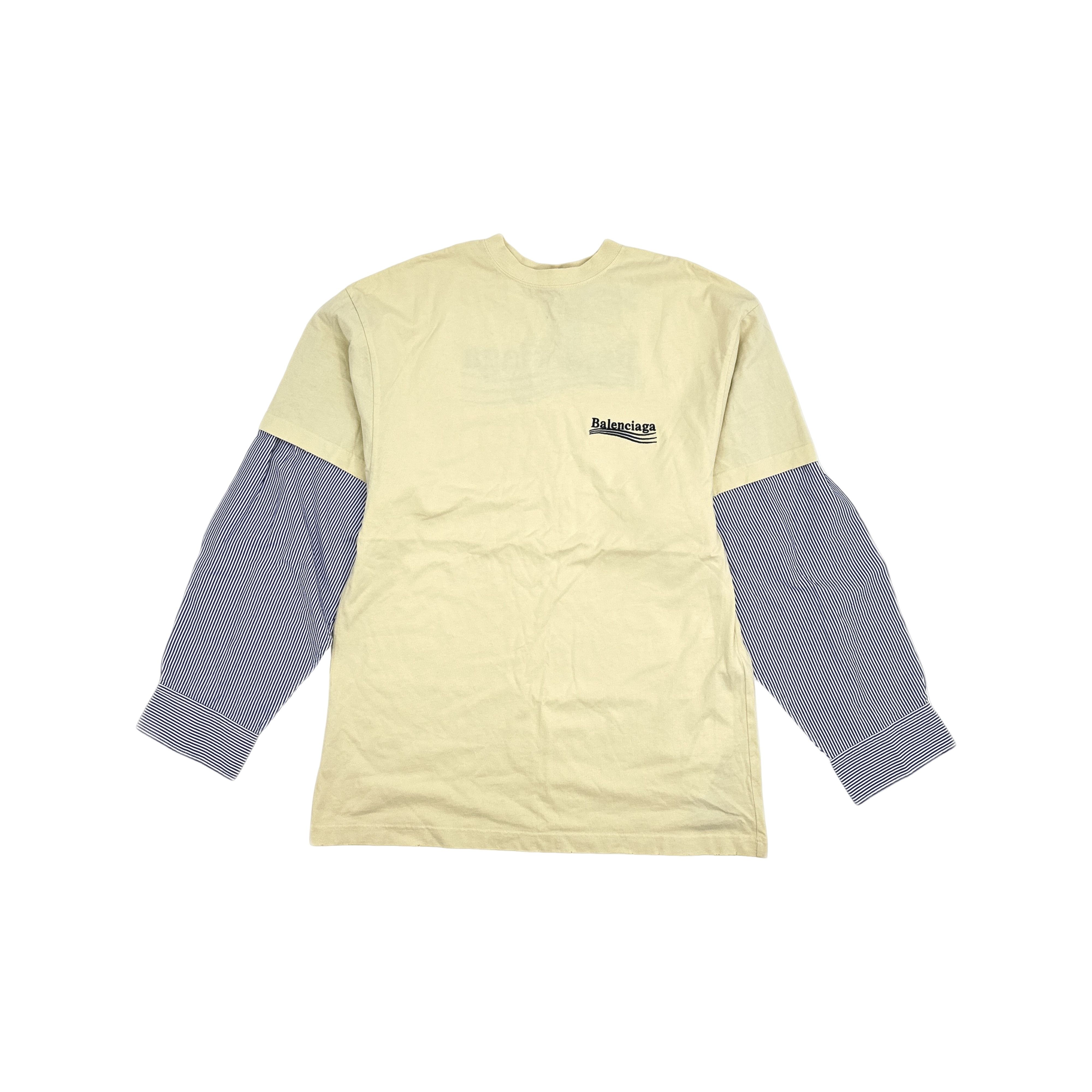 Balenciaga Balenciaga Logo Layered Long Sleeve T-Shirt Size 2 Size US M / EU 48-50 / 2 - 1 Thumbnail