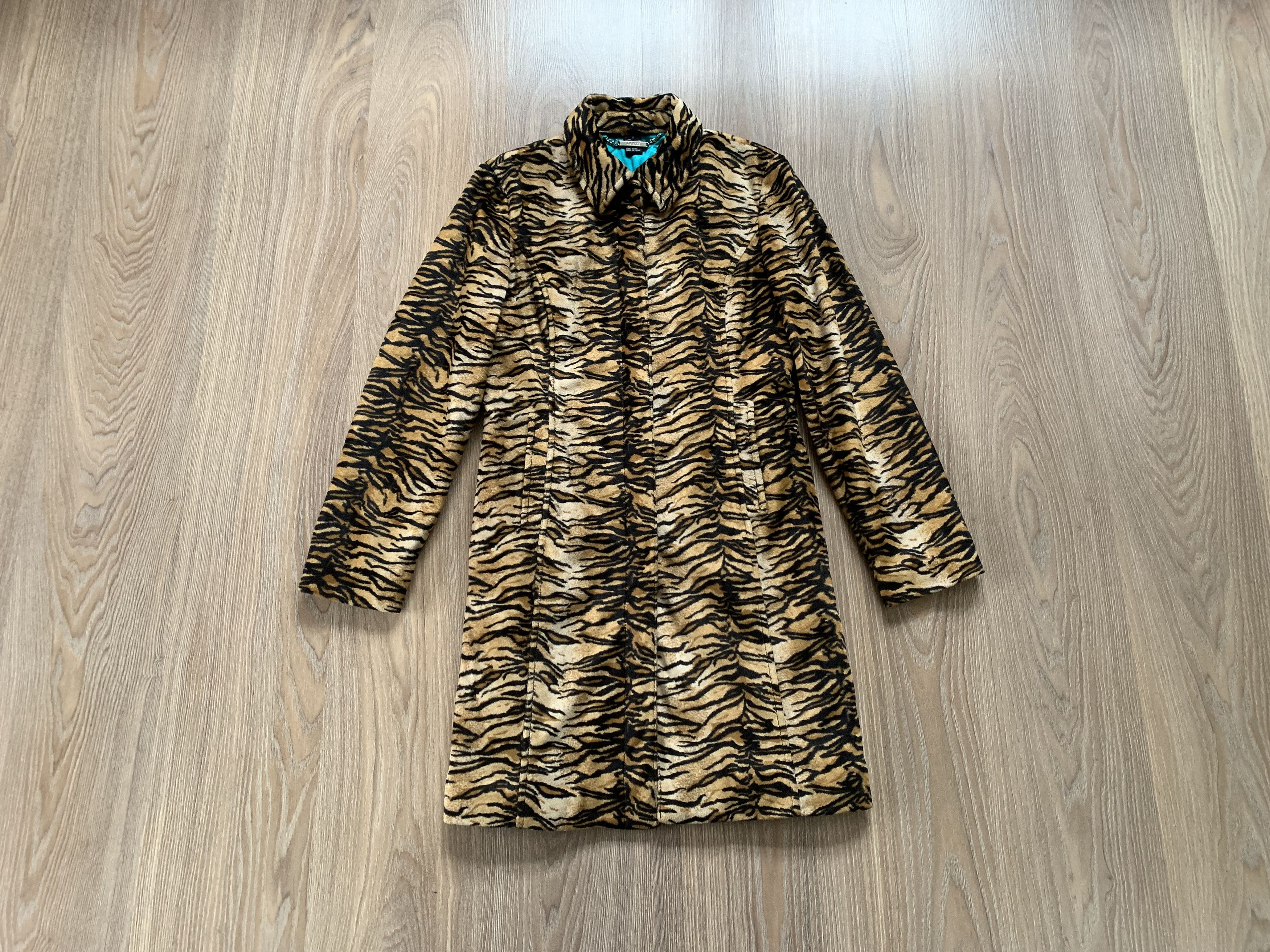 Guess Guess Tiger Print Faux Fur Coat Size S / US 4 / IT 40 - 1 Thumbnail