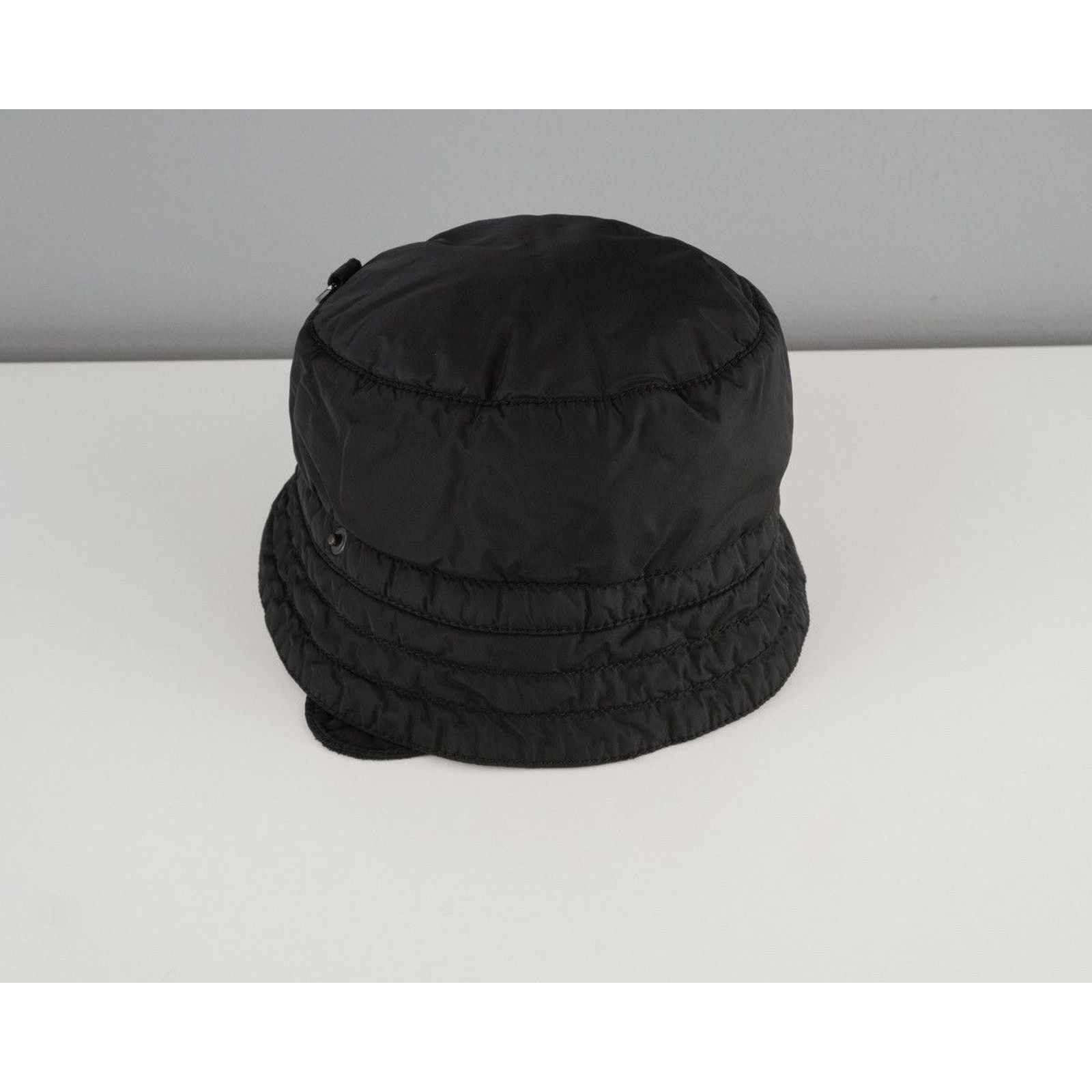 Prada Vintage prada sport linea rossa logo nylon black bucket hat Size ONE SIZE - 2 Thumbnail