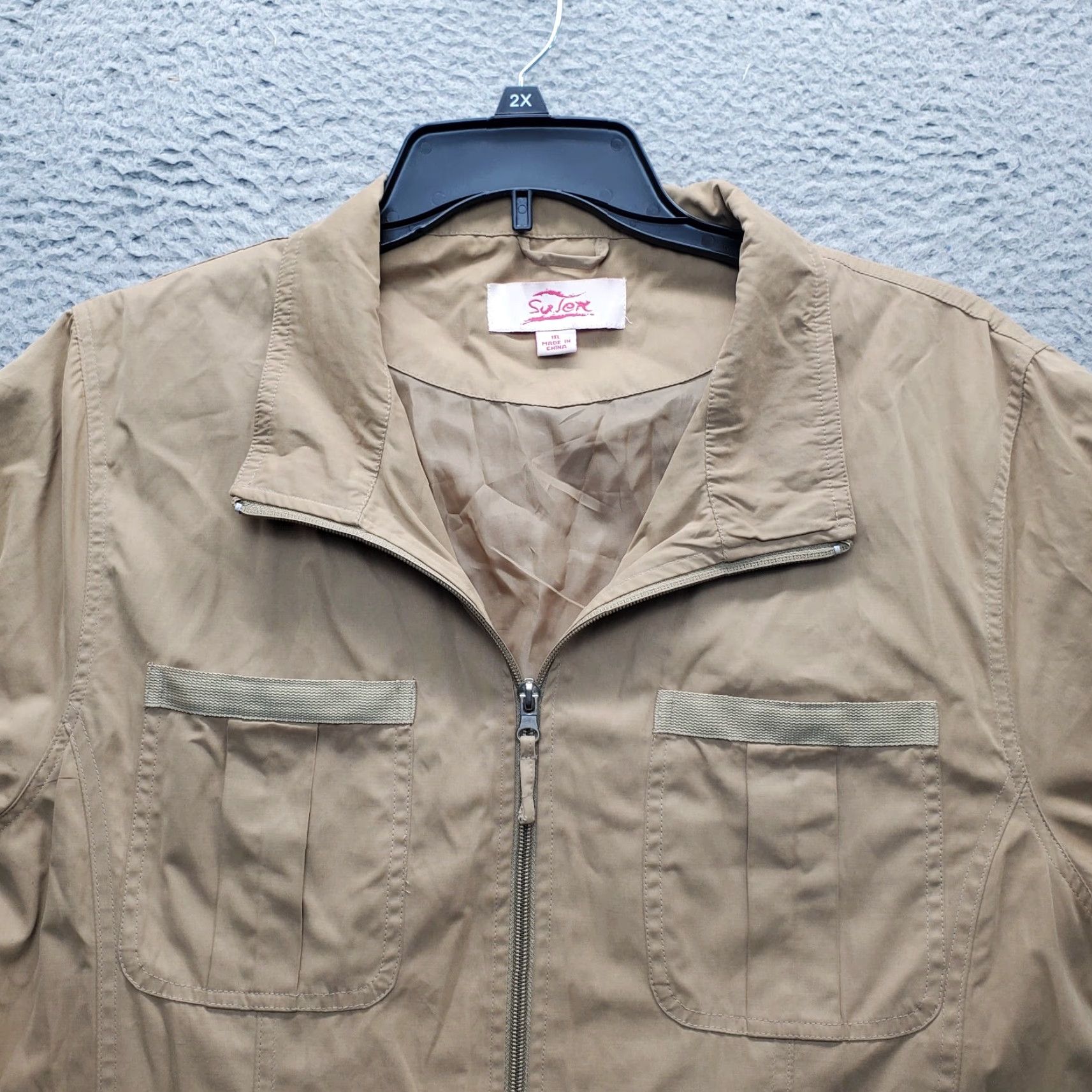 Vintage Sulex Parka Jacket Womens XL Brown Lined Waterproof Full Zip Pockets Long Sleeve Size XL / US 12-14 / IT 48-50 - 4 Thumbnail