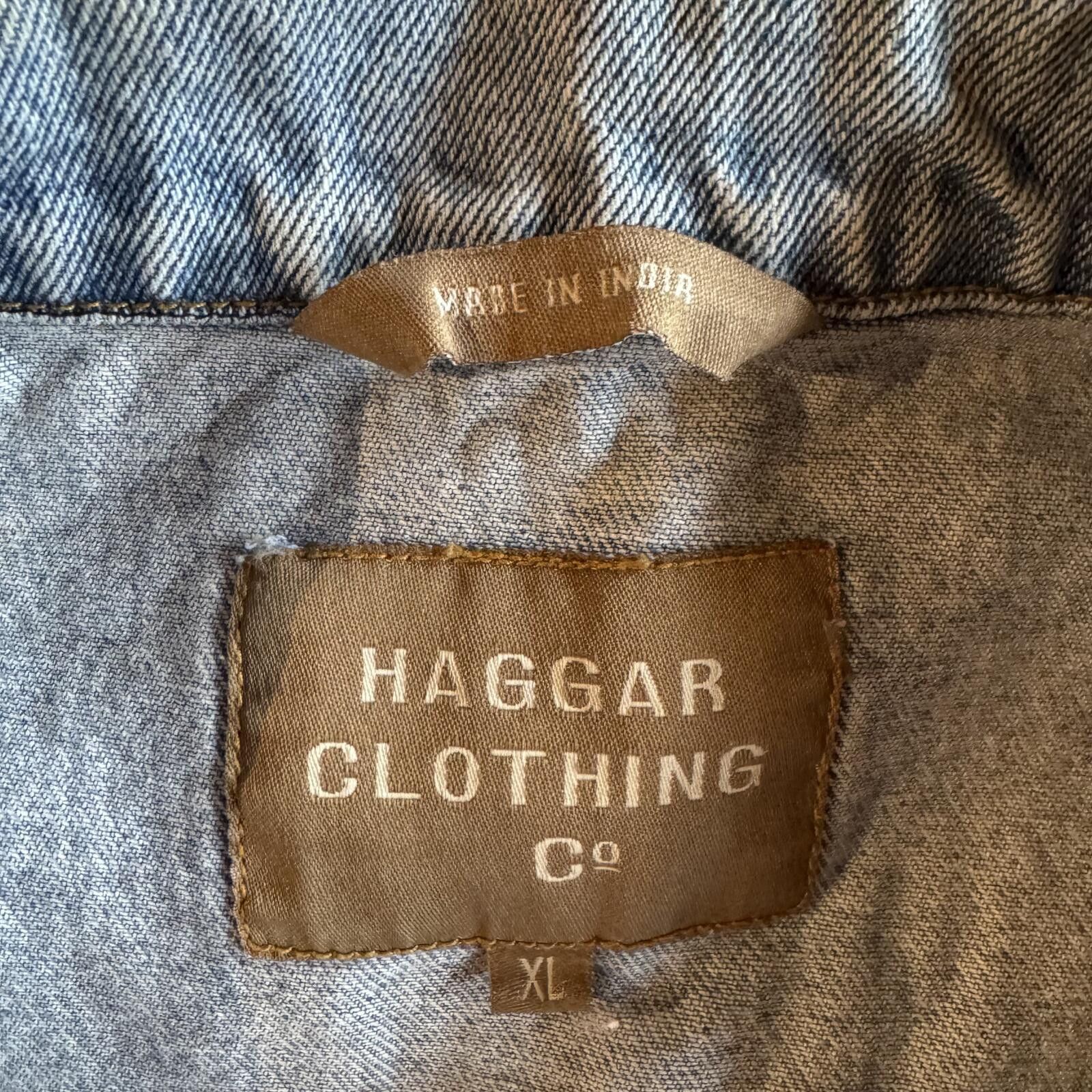 Other Vintage 90s Denim Jacket by Haggar Clothing Co. Size US XL / EU 56 / 4 - 3 Thumbnail