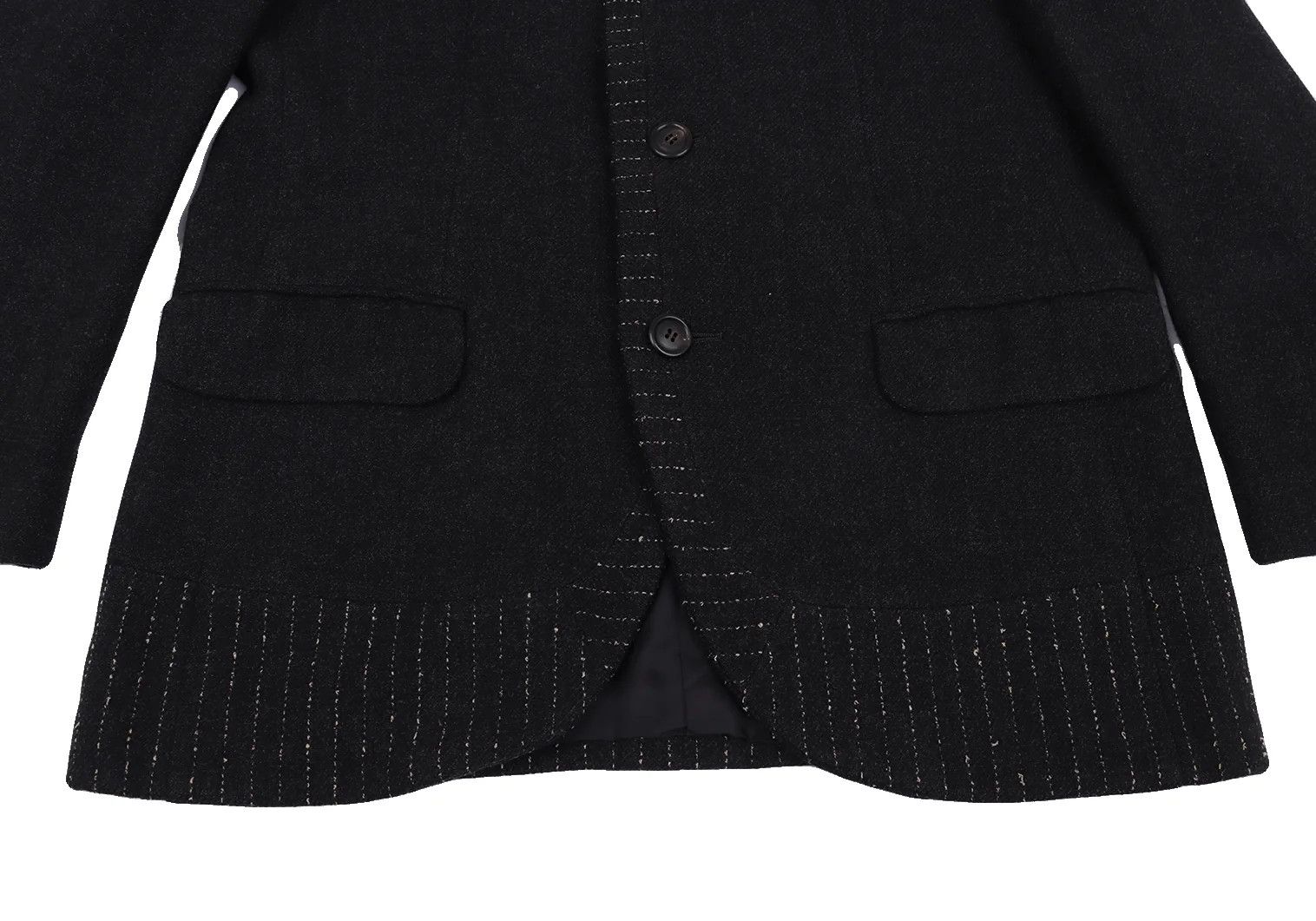 Issey Miyake Striped Design Jacket in Charcoal Size M Size US M / EU 48-50 / 2 - 9 Thumbnail