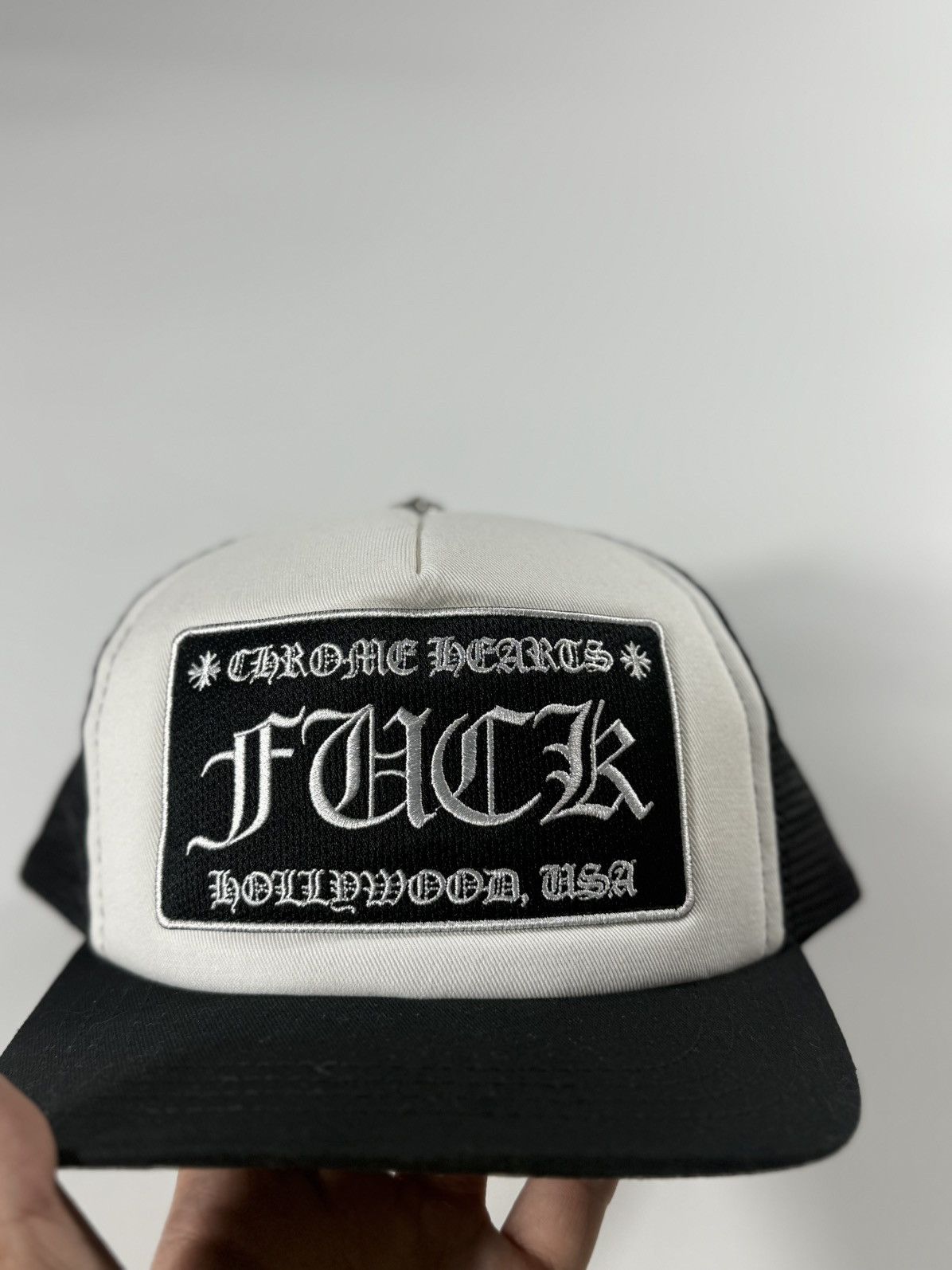 Chrome Hearts 🔥Chrome Hearts FUCK Hollywood Trucker Hat🔥 Size ONE SIZE - 2 Thumbnail