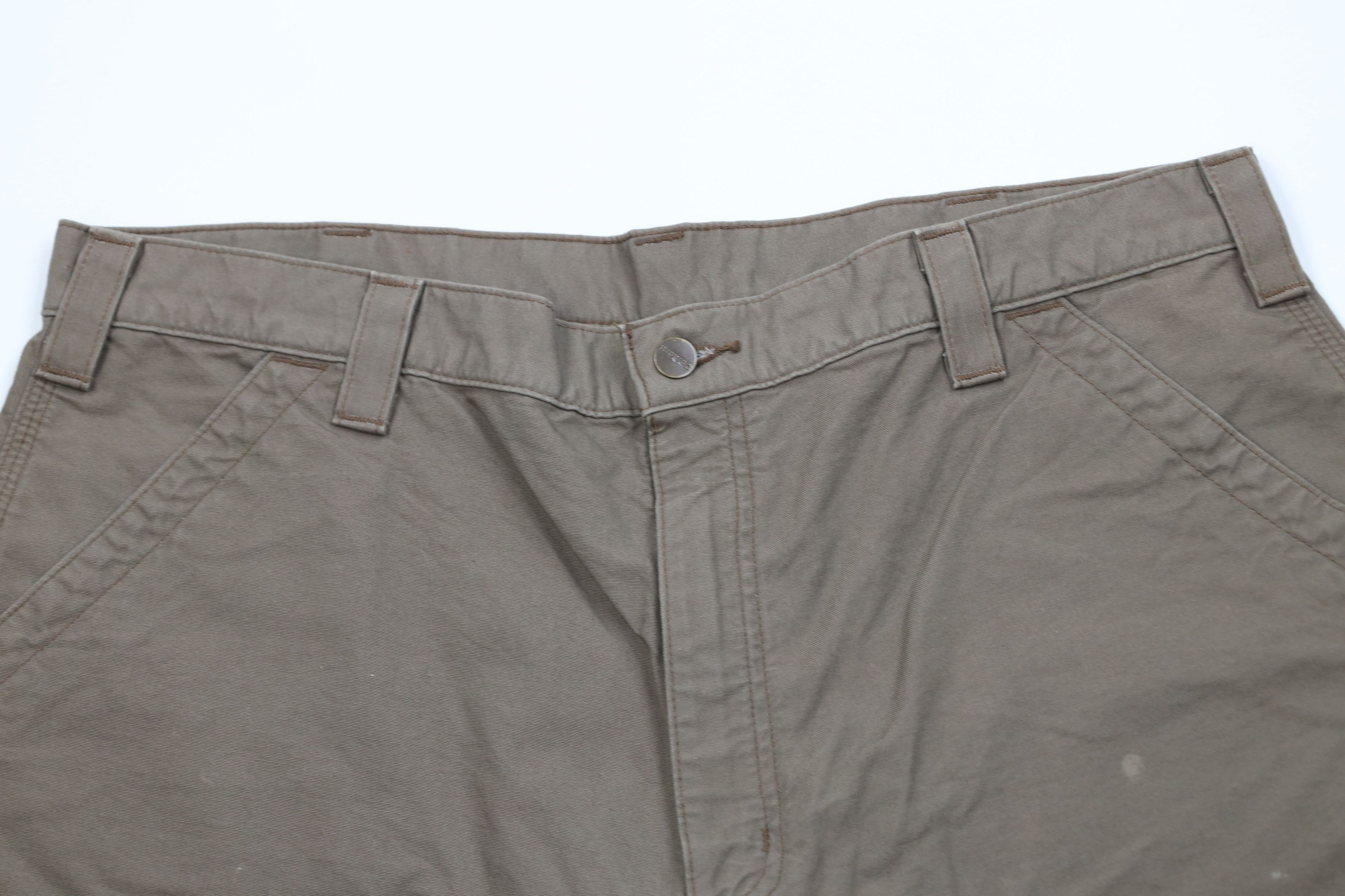 Carhartt Vintage Y2K Carhartt Relaxed Dungaree Shorts Light Brown Size US 40 / EU 56 - 2 Thumbnail