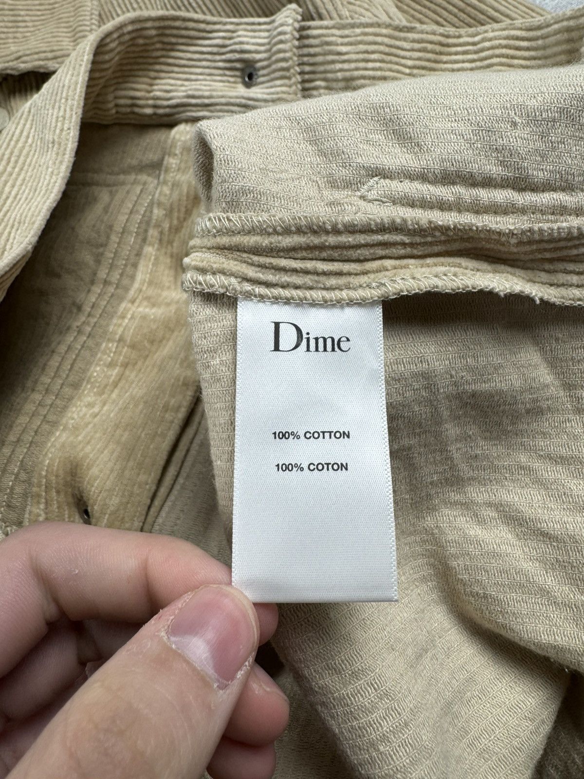 Dime Dime Corduroy Velvet Cream Snap Hip Hop Bomber Light Jacket Size US S / EU 44-46 / 1 - 16 Thumbnail