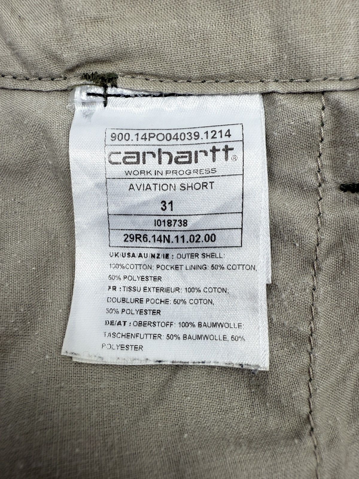 Carhartt Wip Carhartt WIP Army Green Aviation Cargo Shorts W31 Size US 31 - 6 Thumbnail