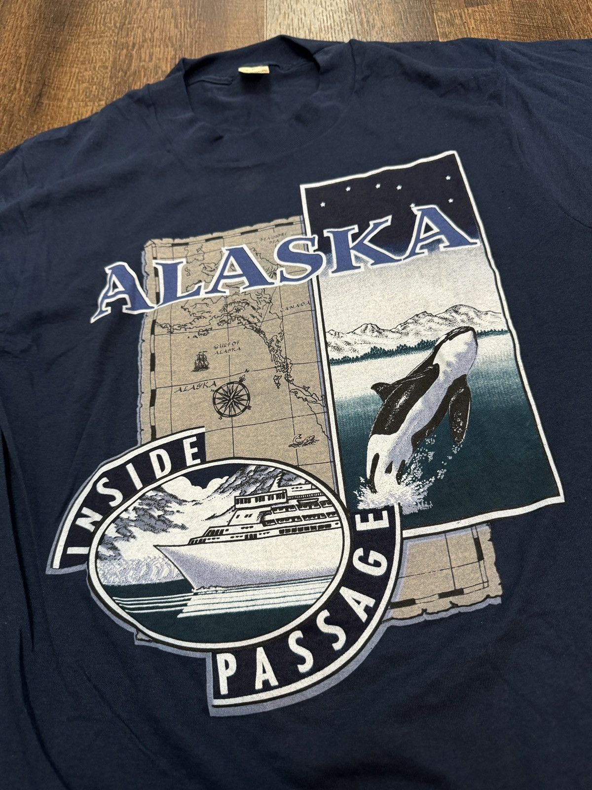 Vintage Vintage 80s Alaska USA Single Stitch Graphic T Shirt Size US S / EU 44-46 / 1 - 2 Thumbnail