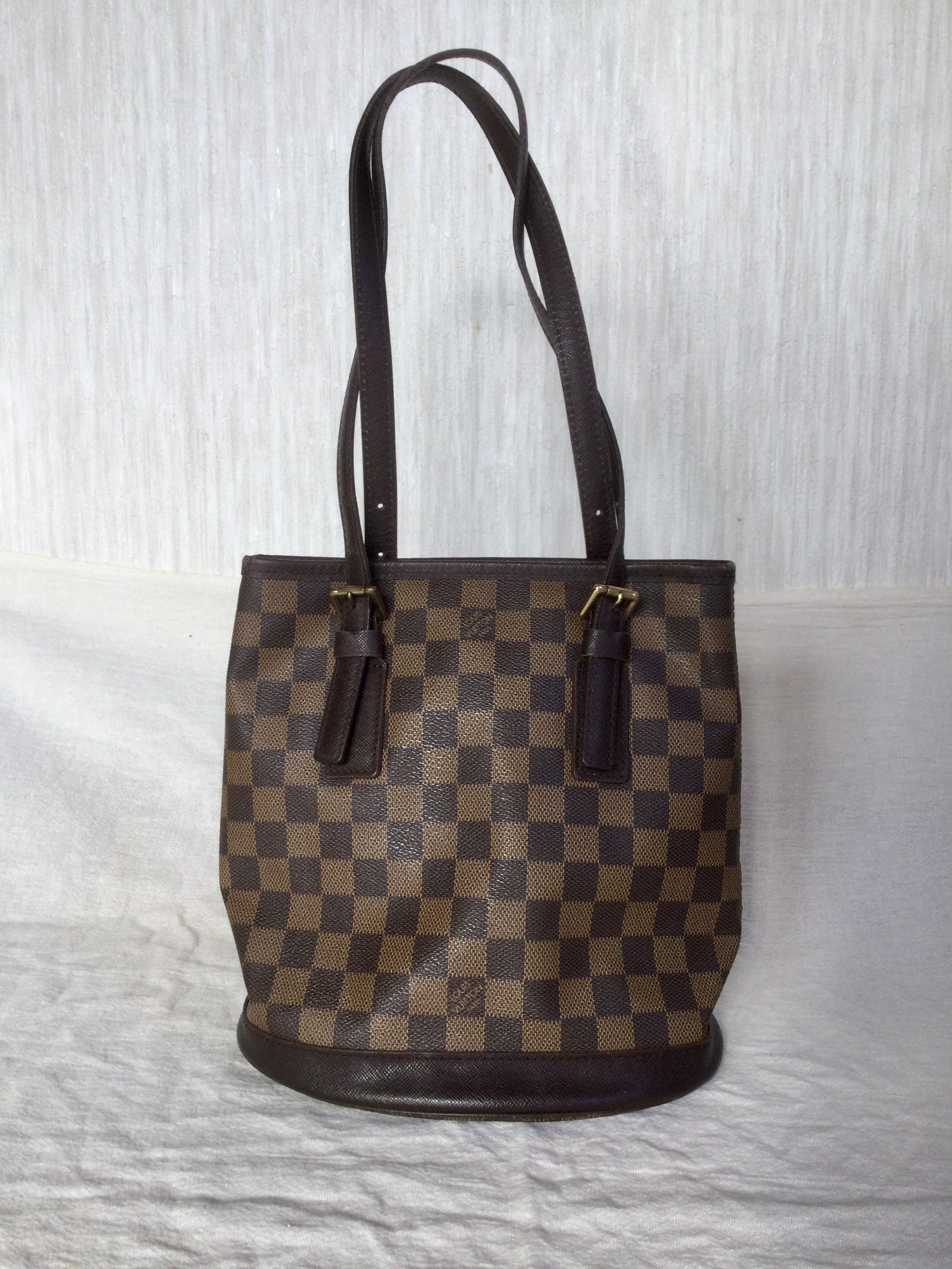 Louis Vuitton Pre-Owned Louis Vuitton Brown Checkered Bucket Bag Size ONE SIZE - 1 Thumbnail