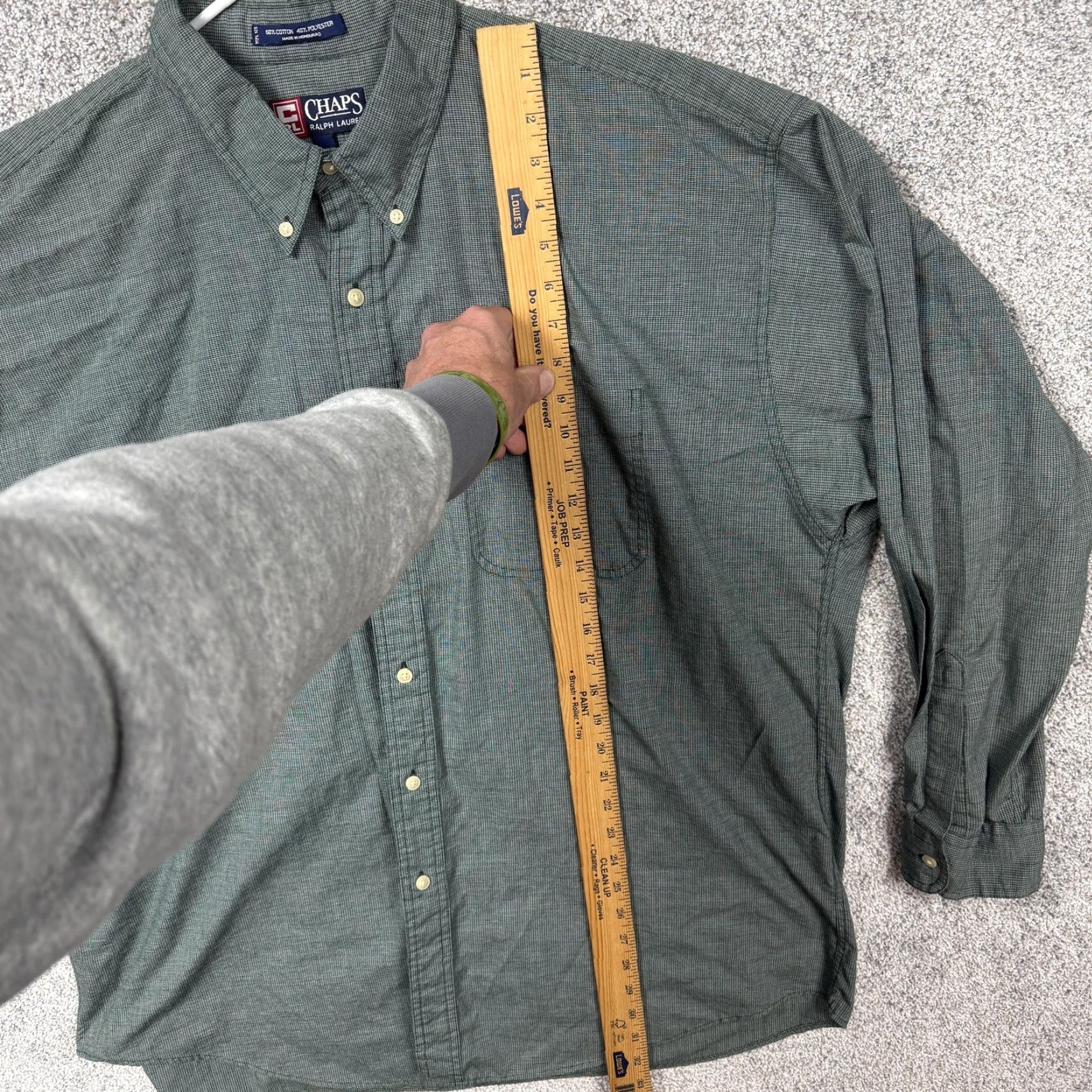Ralph Lauren Chaps Ralph Lauren Shirt Mens 2XL Green Check Button Down Long Sleeve Casual Size US XXL / EU 58 / 5 - 2 Thumbnail