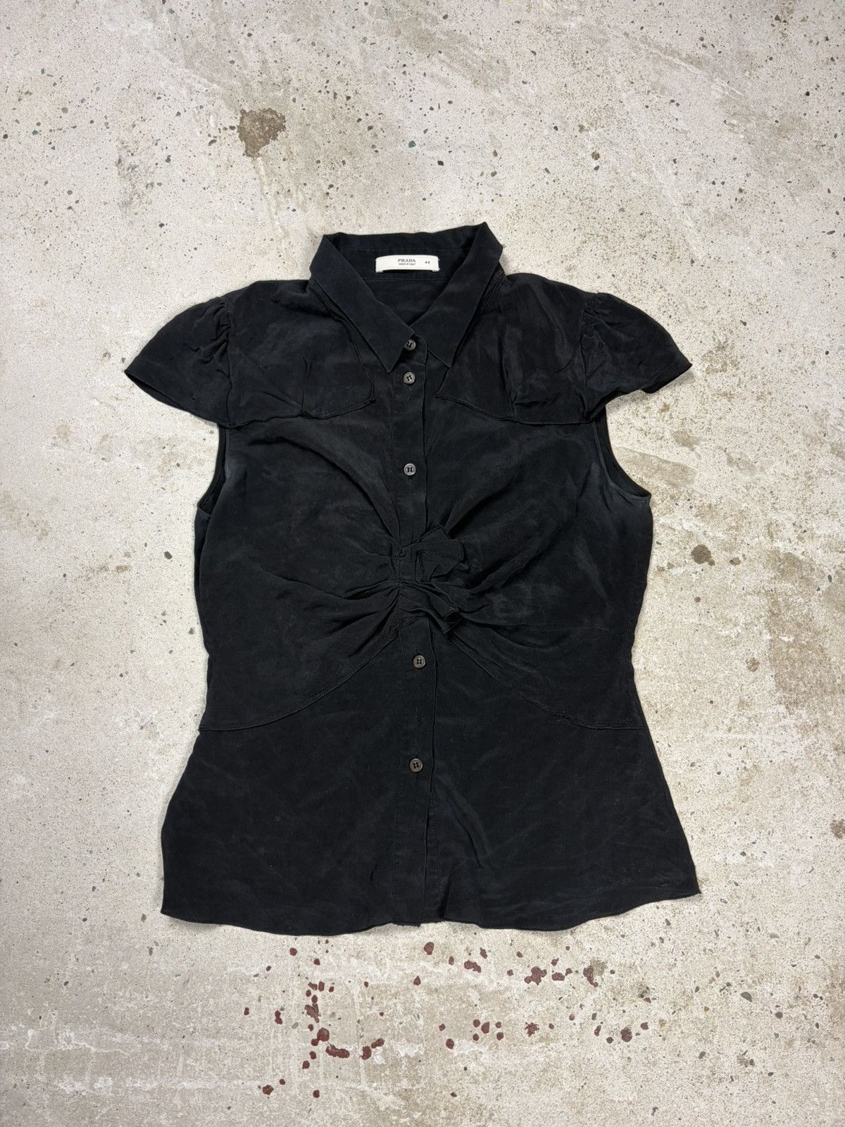 Prada Prada 2008 Black Silk Top Size M / US 6-8 / IT 42-44 - 1 Thumbnail