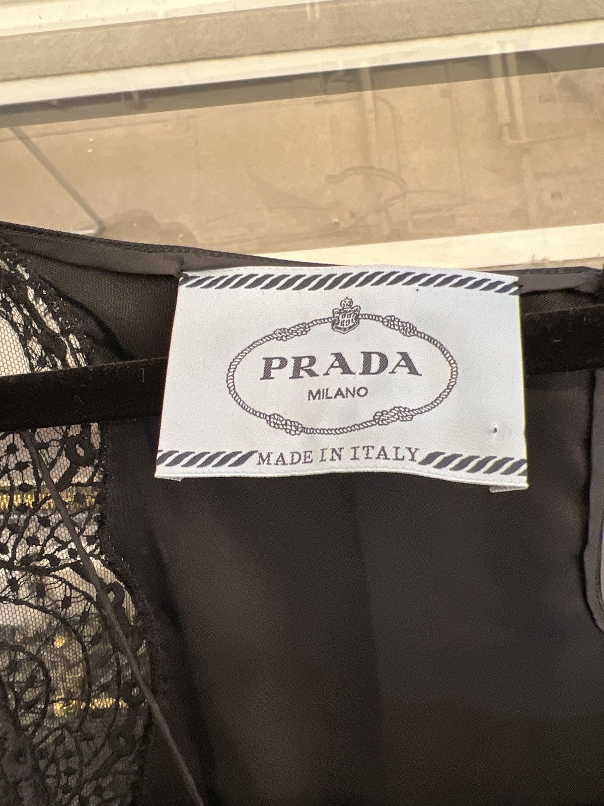 Prada Prada Black Satin Lace-Trim Slip Dress Size M / US 6-8 / IT 42-44 - 9 Thumbnail
