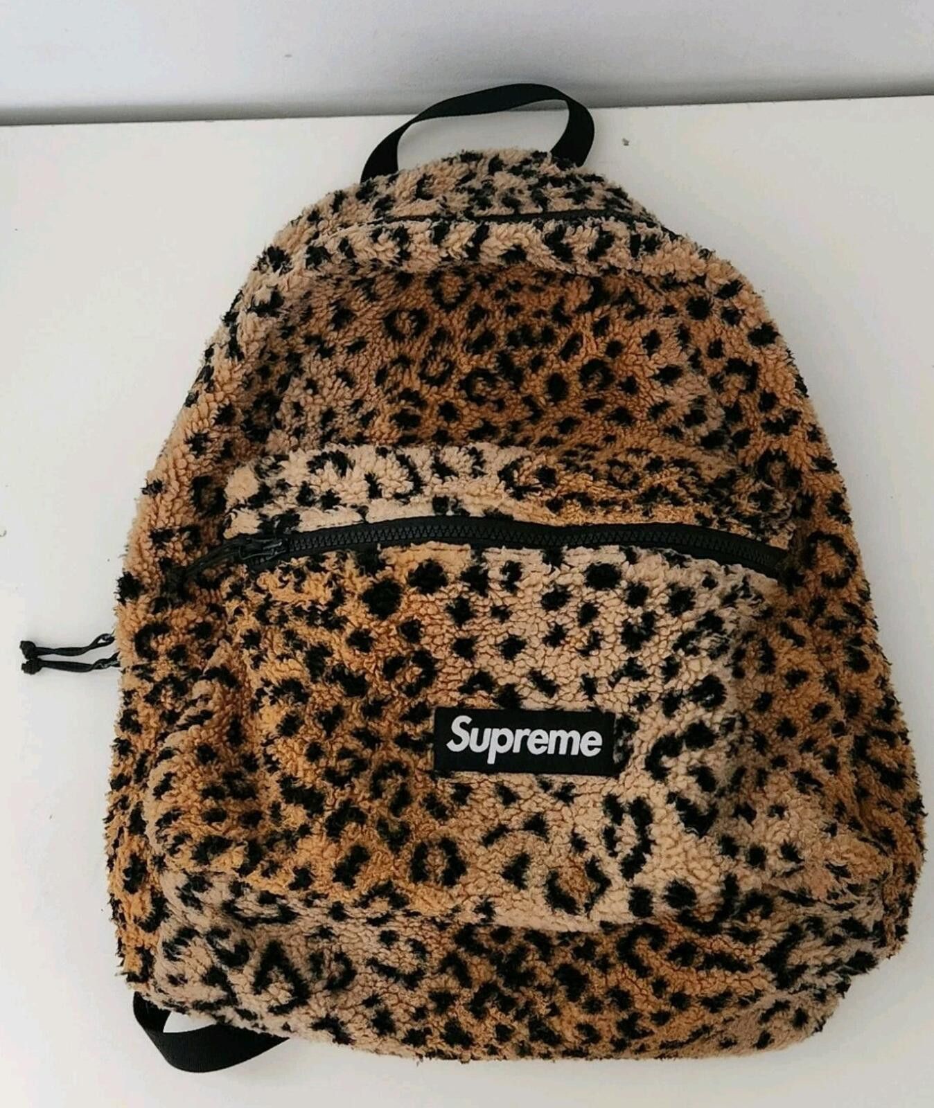 Supreme FW17 Supreme Leopard Fleece Backpack Size ONE SIZE - 5 Thumbnail