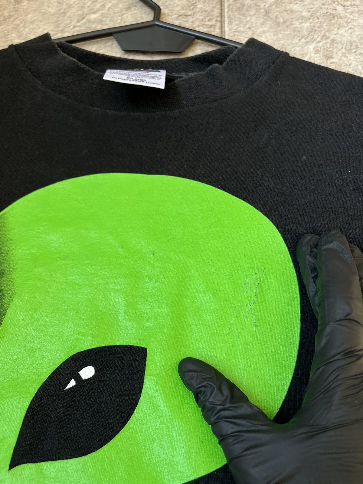 Alien Workshop × Vintage Vintage 90s Alien Skateboard Faded Big Face Tee Size US XL / EU 56 / 4 - 3 Thumbnail