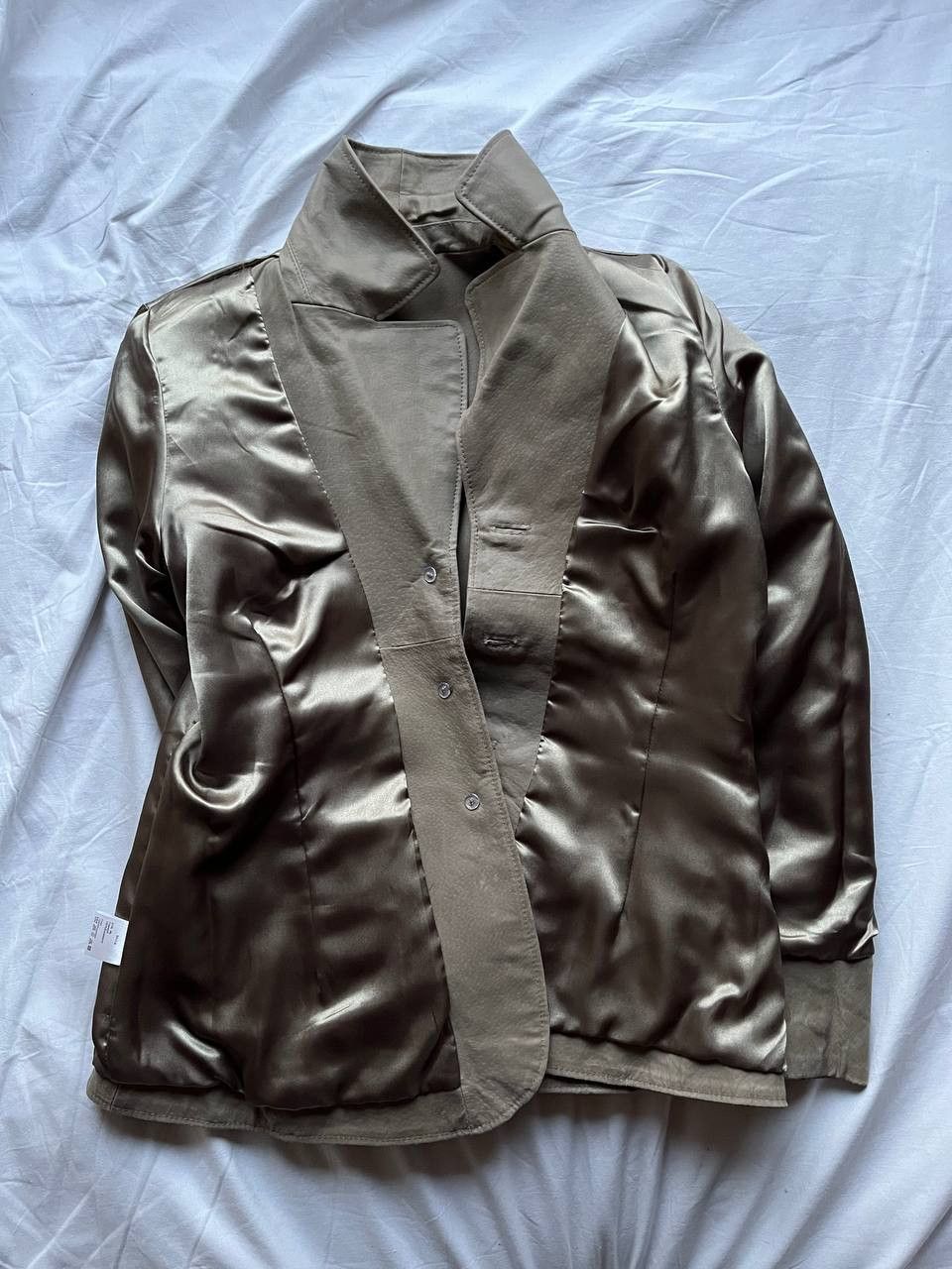 Other × Vintage Milla vintage women's beige pigskin leather blazer / jacket Size XL / US 12-14 / IT 48-50 - 11 Thumbnail