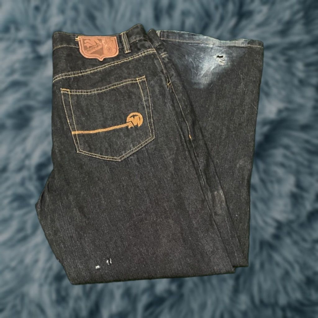 Vintage VINTAGE Mecca Baggy Jeans VTG Mens Size 40 Distressed Slouchy Wide-Leg Grunge Hip Hop Skater 34 In Inseam Men Size US 40 / EU 56 - 1 Thumbnail