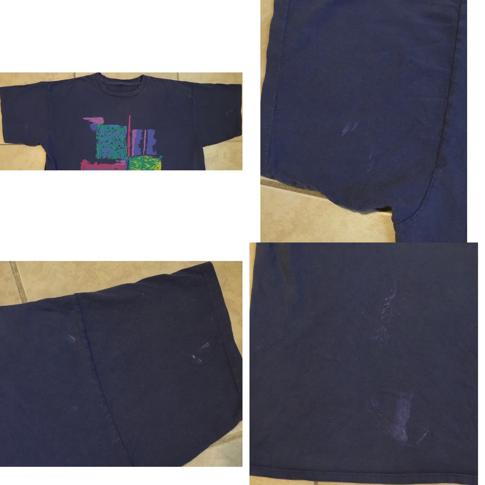Quiksilver Vtg 90s Abstract Art Faded Shirt XXL Surf Skate Vaporwave Quiksilver OP Grunge Shirt Mens 2XL Blue Size US XXL / EU 58 / 5 - 8 Thumbnail