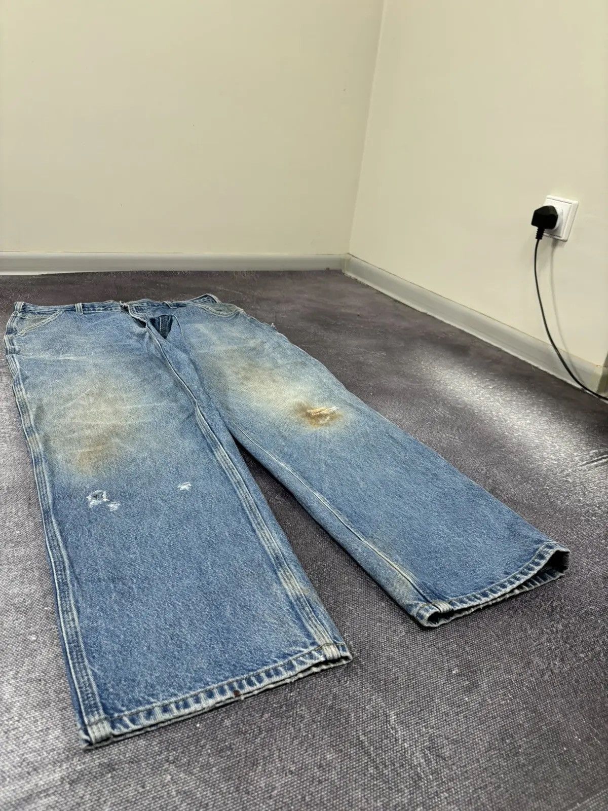 Carhartt × Vintage Vintage Carhartt American Faded Blue Denim Hype Baggy Jeans Size US 36 / EU 52 - 9 Thumbnail
