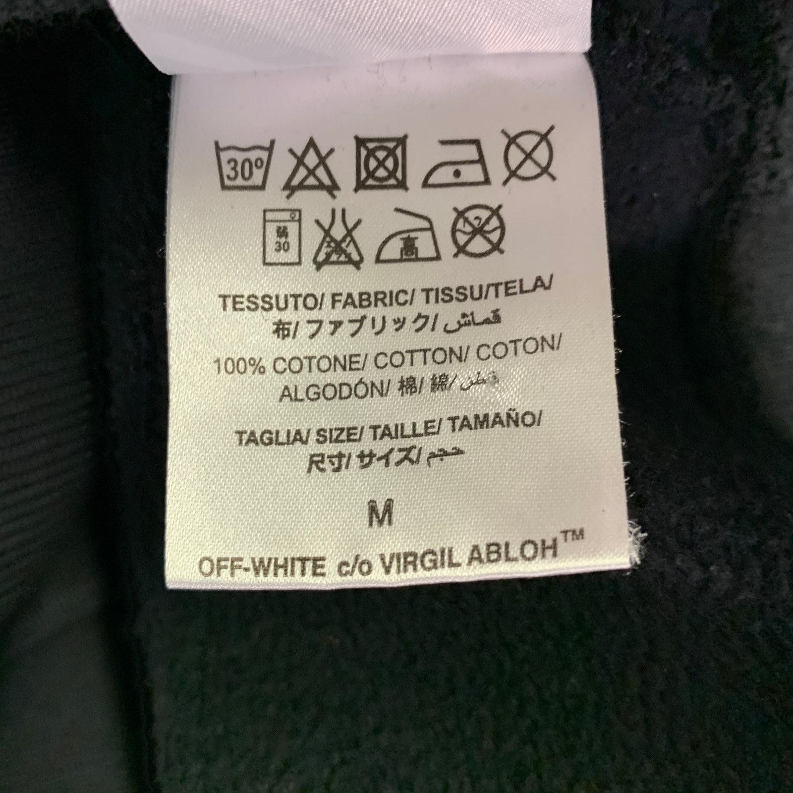 Off-White Downtown Black White Graphic Cotton Crew Neck Sweatshirt Size US M / EU 48-50 / 2 - 7 Thumbnail