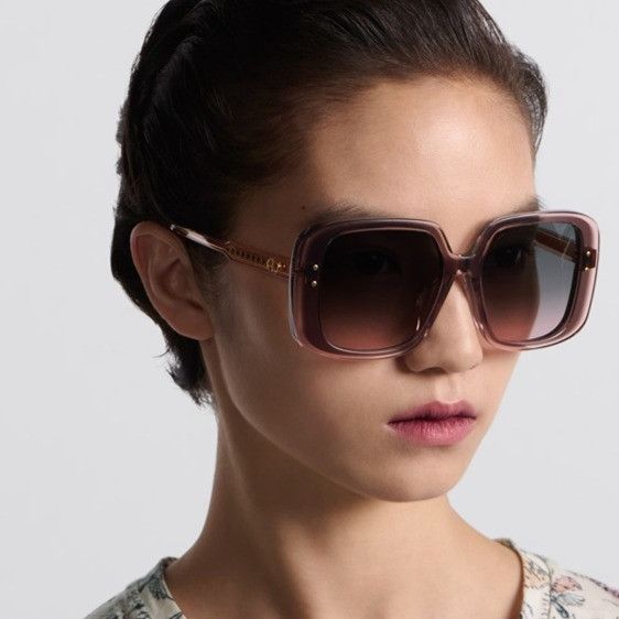 Dior Dior DIORHIGHLIGHT S1I 24B0 Sunglasses Havana Square Frame Size ONE SIZE - 3 Thumbnail