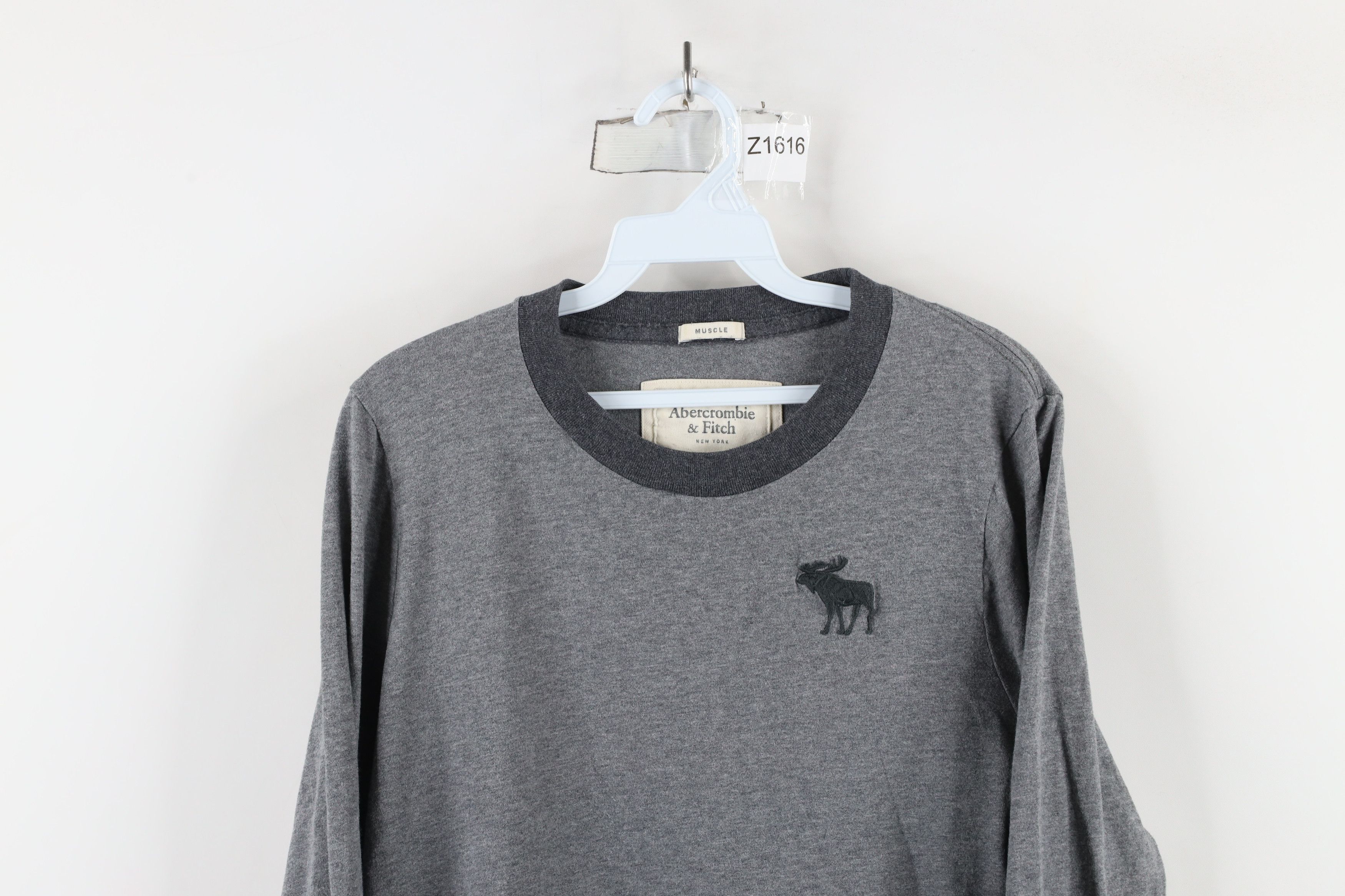Abercrombie & Fitch × Vintage Vintage Abercrombie & Fitch Knit Long Sleeve T-Shirt Gray Size US L / EU 52-54 / 3 - 2 Thumbnail