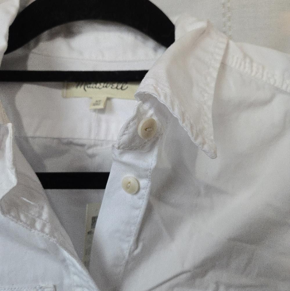 Madewell Madewell Denim Button-Up Shirt in Eyelet White Size XS / US 0-2 / IT 36-38 - 5 Thumbnail