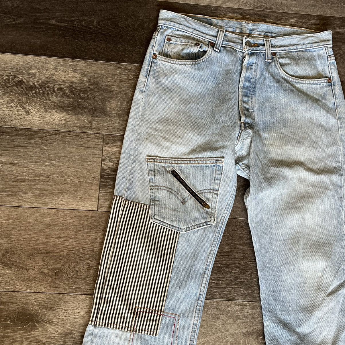 Levi's Vintage 1990s Levi’s Kalimera Reworked Patchwork Jeans 32x30 Size US 32 / EU 48 - 8 Thumbnail