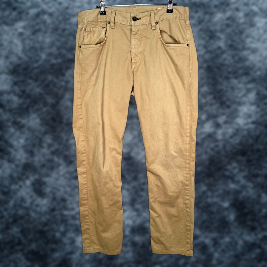 Rag & Bone rag & bone Mens Slim Straight Leg Khaki Pants 32 Beige Cotton 100% Clothes Adult Mens N/A Size US 32 / EU 48 - 1 Thumbnail