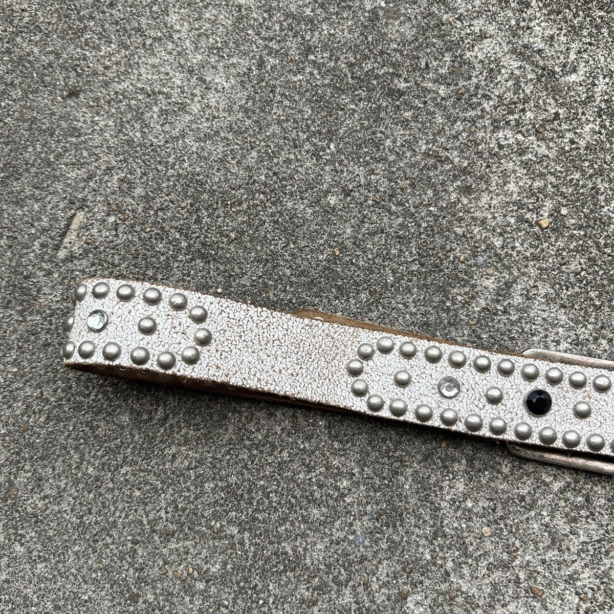 Vintage Vintage studded leather belt white (Kapital Style) Size ONE SIZE - 7 Thumbnail