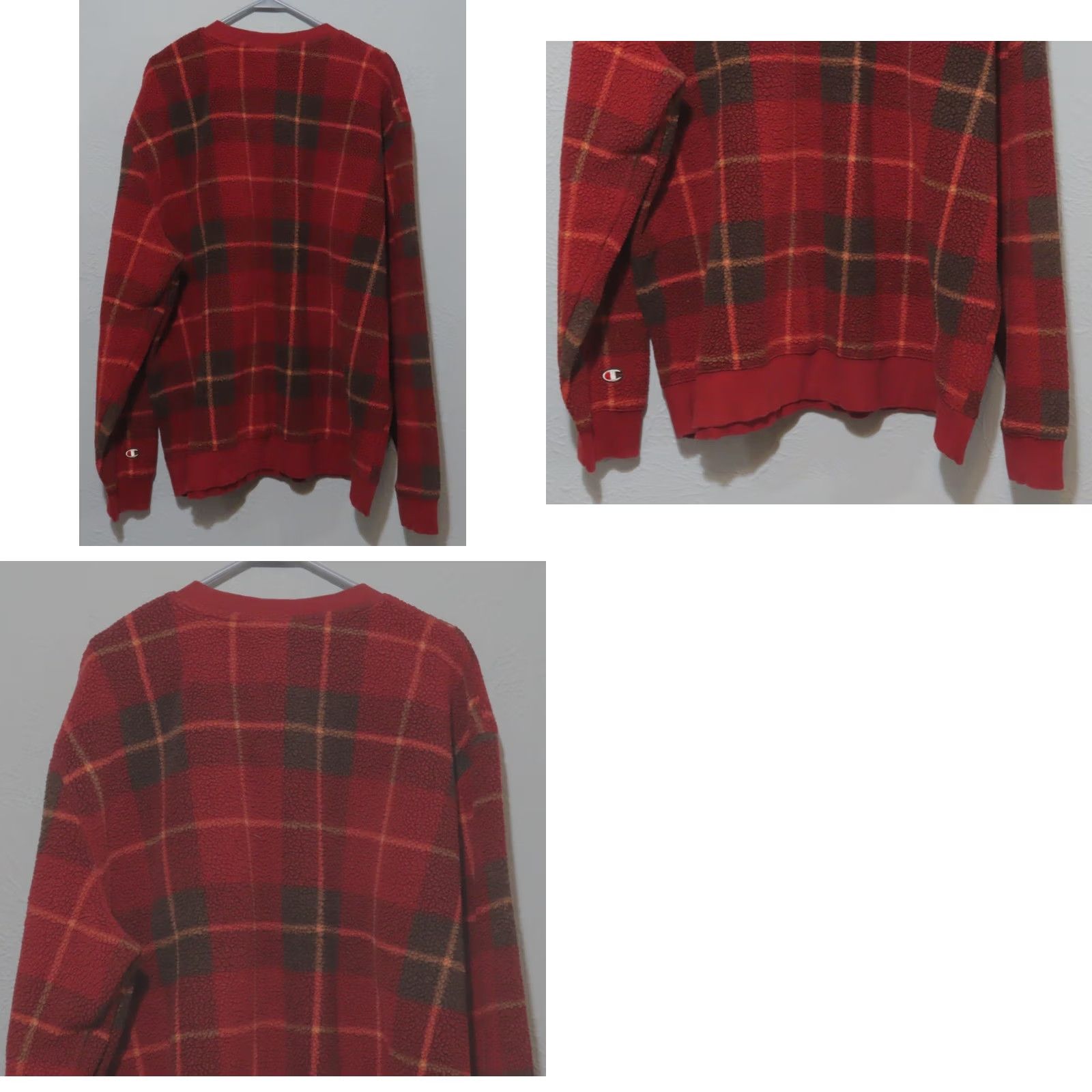 Champion Champion Sherpa Fleece Pullover Men’s 2XL Red Pullover Zipper Logo Long Sleeve Collared Sweatshirt Casual Winter Fall Spring 2XL Mens Size US XXL / EU 58 / 5 - 8 Thumbnail